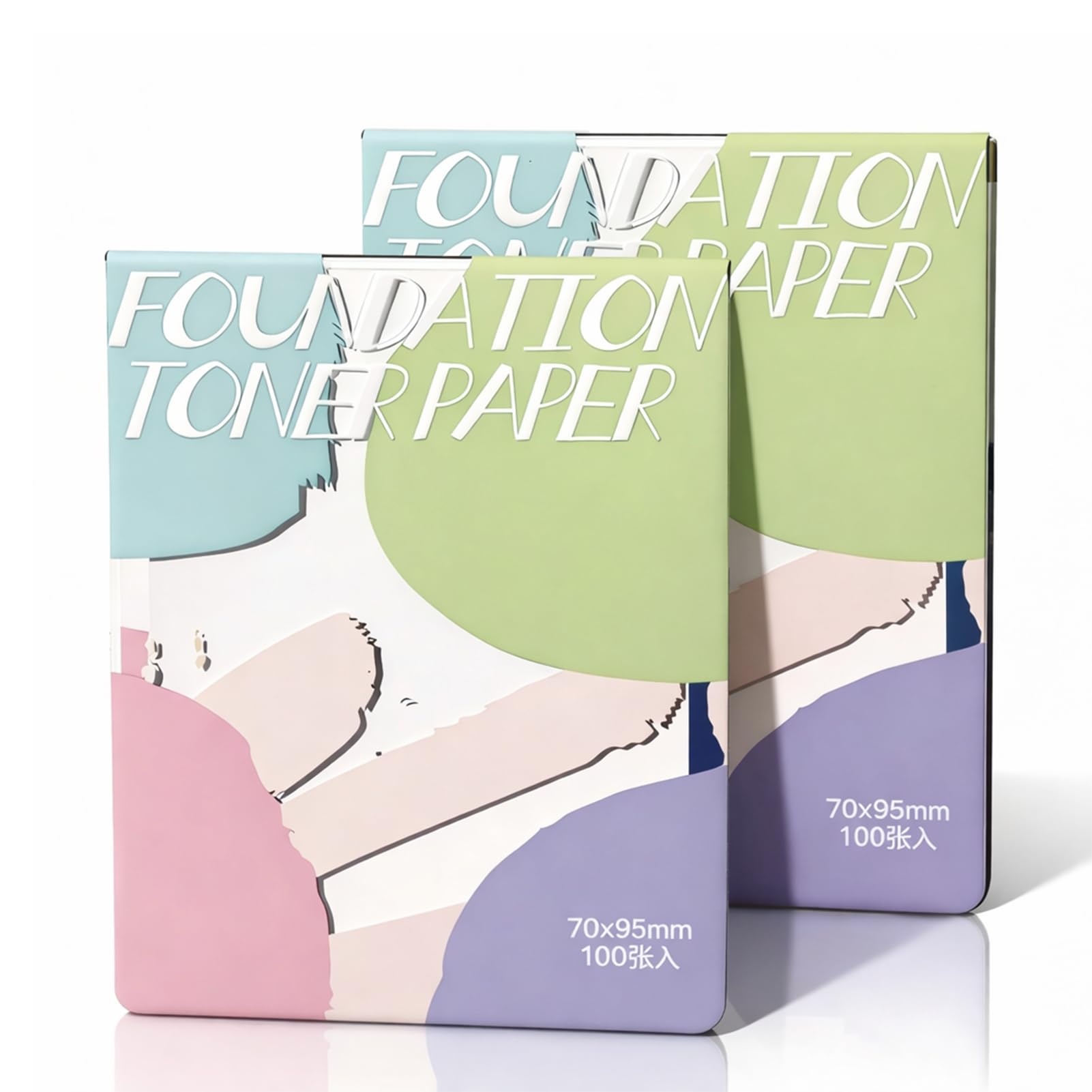 200Pieces Makeup Mixing Palette Papers, 2 Set of Cosmetic Palette Paper with Mixing Stick, Disposable Foundation Mixing Tray for