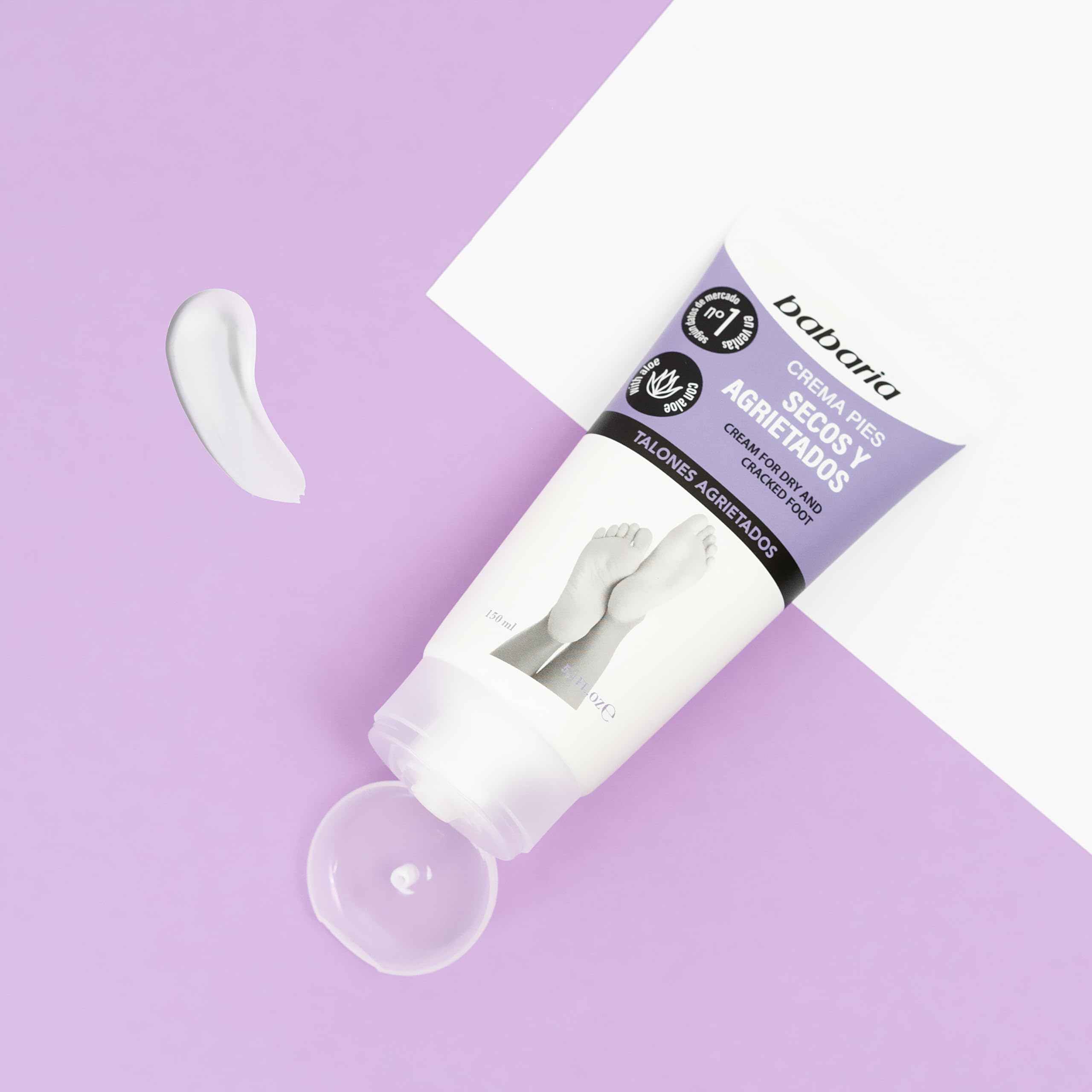 Babaria Dry Feet Cream - Absorbs Quickly To Instantly Soothe And Smooth - Deepest Hydrating Effect - Infused With Aloe Vera, Swe