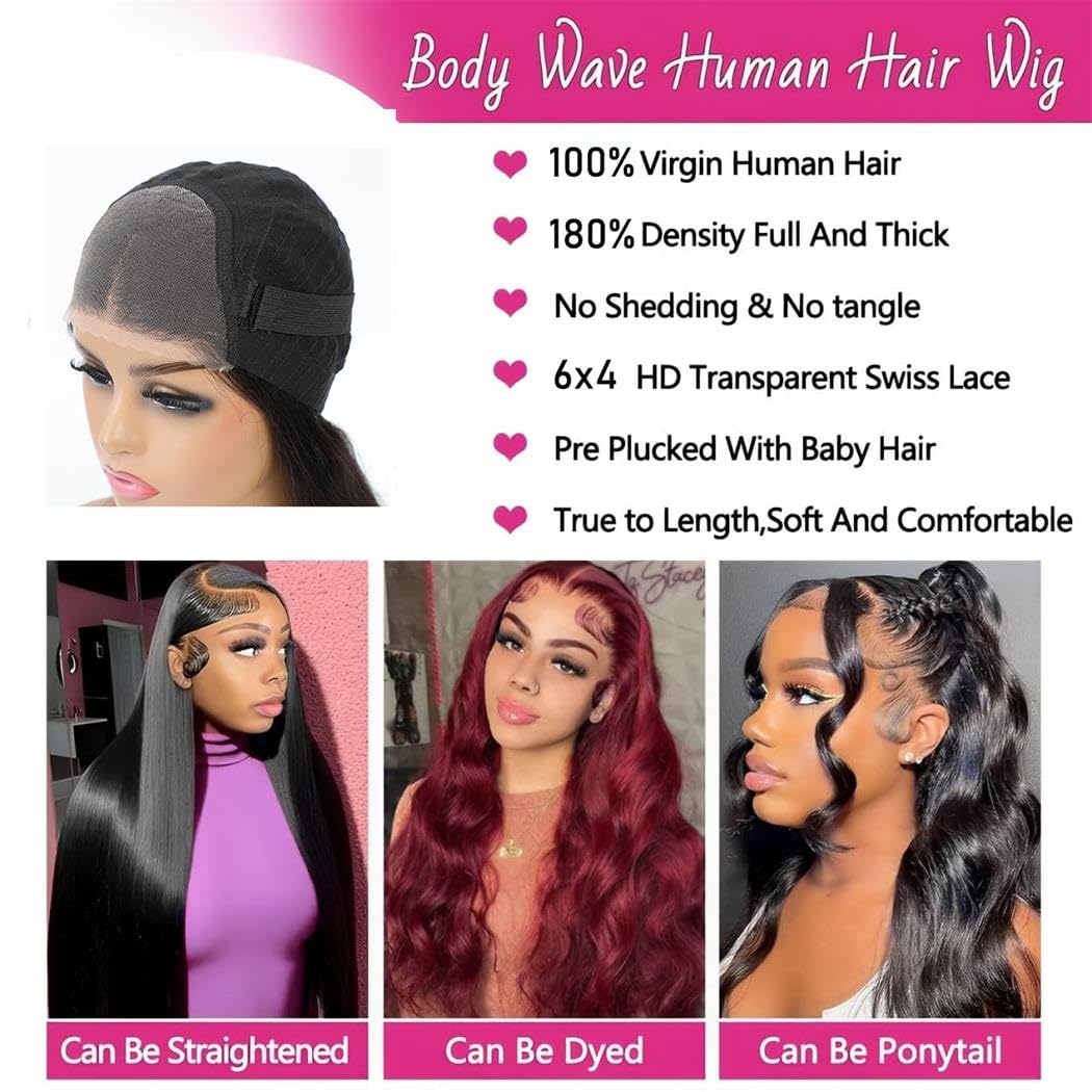 32 Inch Body Wave Lace Front Wigs Human Hair Pre Plucked With Baby Hair Wear And Go Glueless Wigs Human Hair Pre Plucked Pre Cut