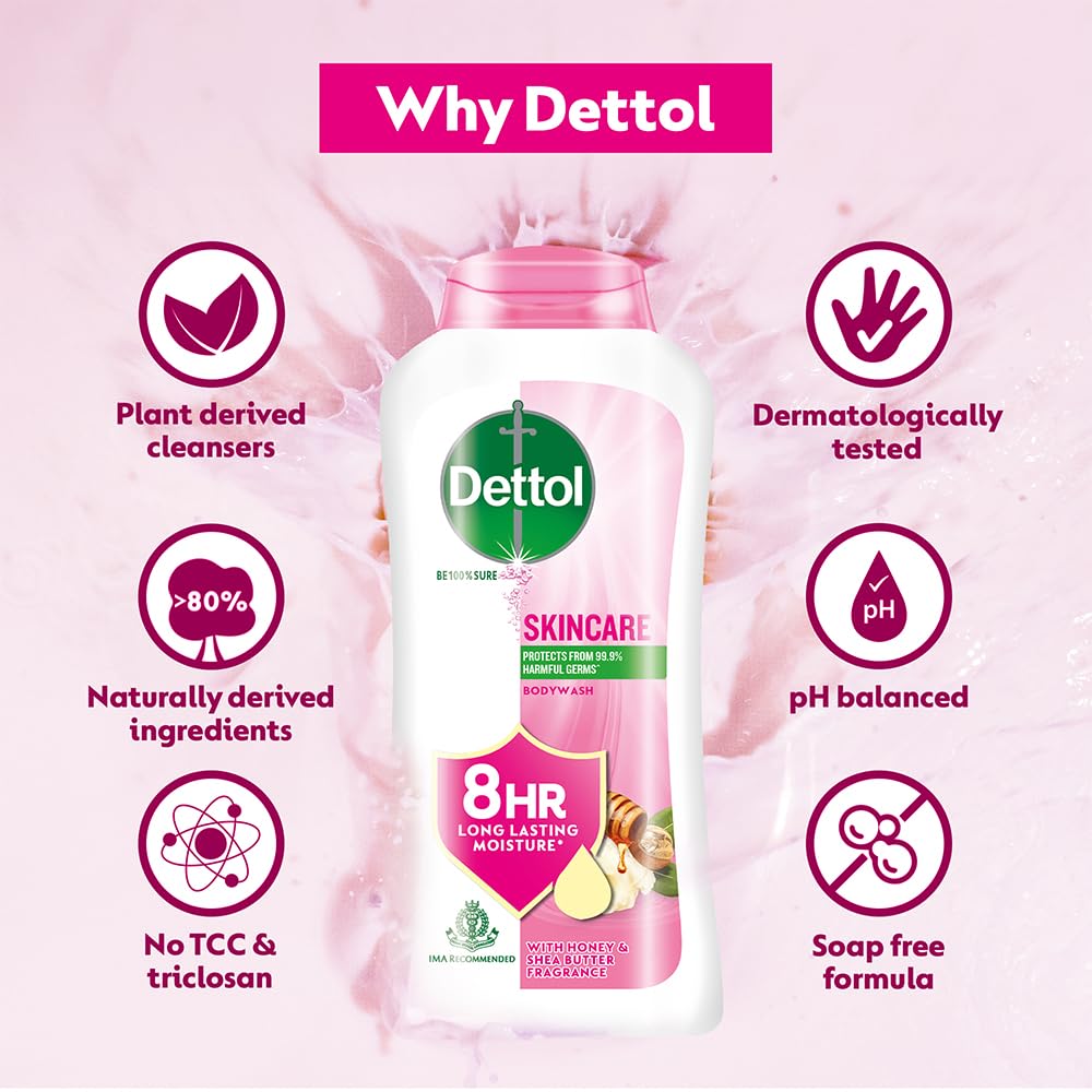 Dettol Body Wash & Shower Gel, Nourish, 250ml - 8.45 Fl Oz, Model 3102714