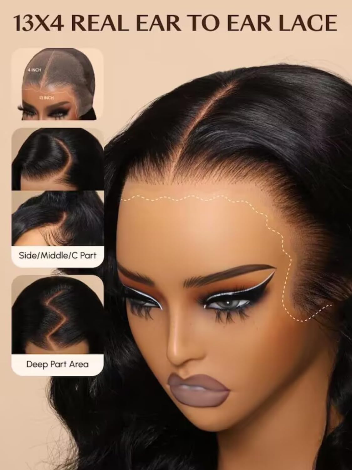 Unice Silk Straight Pre Everything Frontal Wig 13X4 Ear To Ear Pre Cut Lace Front Wigs Human Hair Bleached Invisible Knots Put O