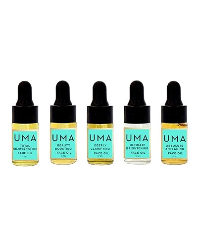 Uma Face Oil Trial Kit Anti-Aging, Moisturizing And Brightening Skin Care To Fight Dark Spots, Irritation And Redness. (5 Bottle