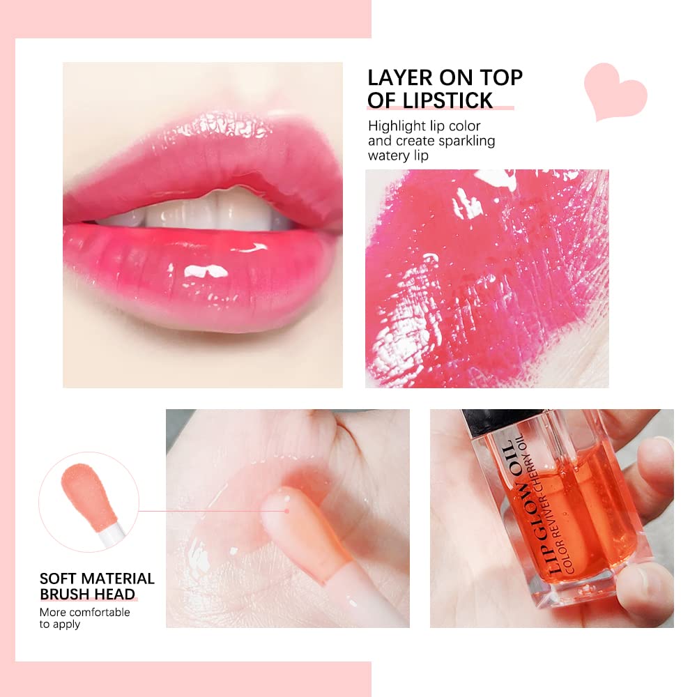 Sokgo Hydrating Lip Glow Oil, Plumping Lip Oil Gloss, Transparent Lip Balm, Natural Lip Plumper Gloss Make Lips Fuller And Moist