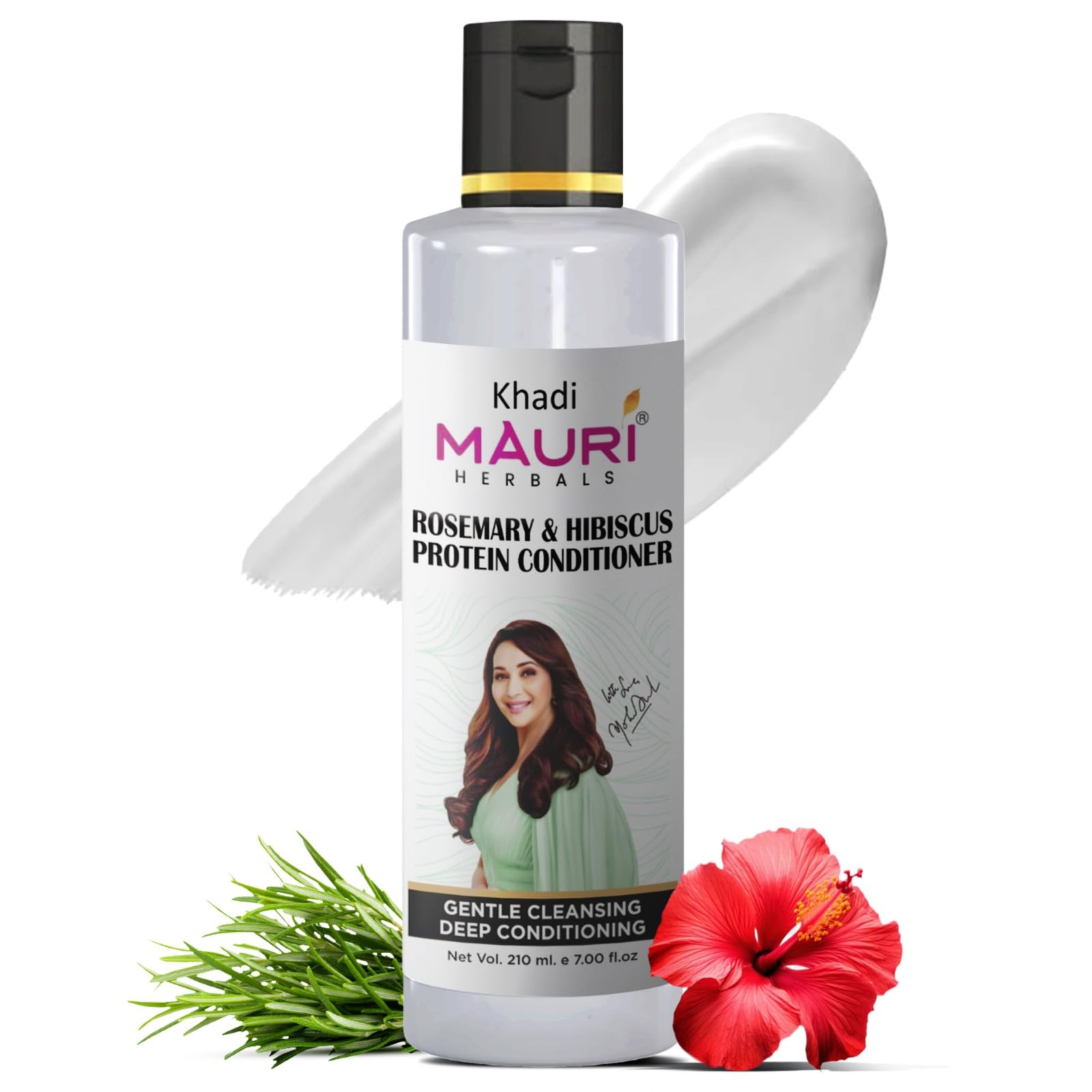 Khadi Mauri Herbal Rosemary & Hibiscus Hair Conditioner|Repairs Damage &Restores Silkiness, Anti Hairfall|Sles & Paraben Free|Su