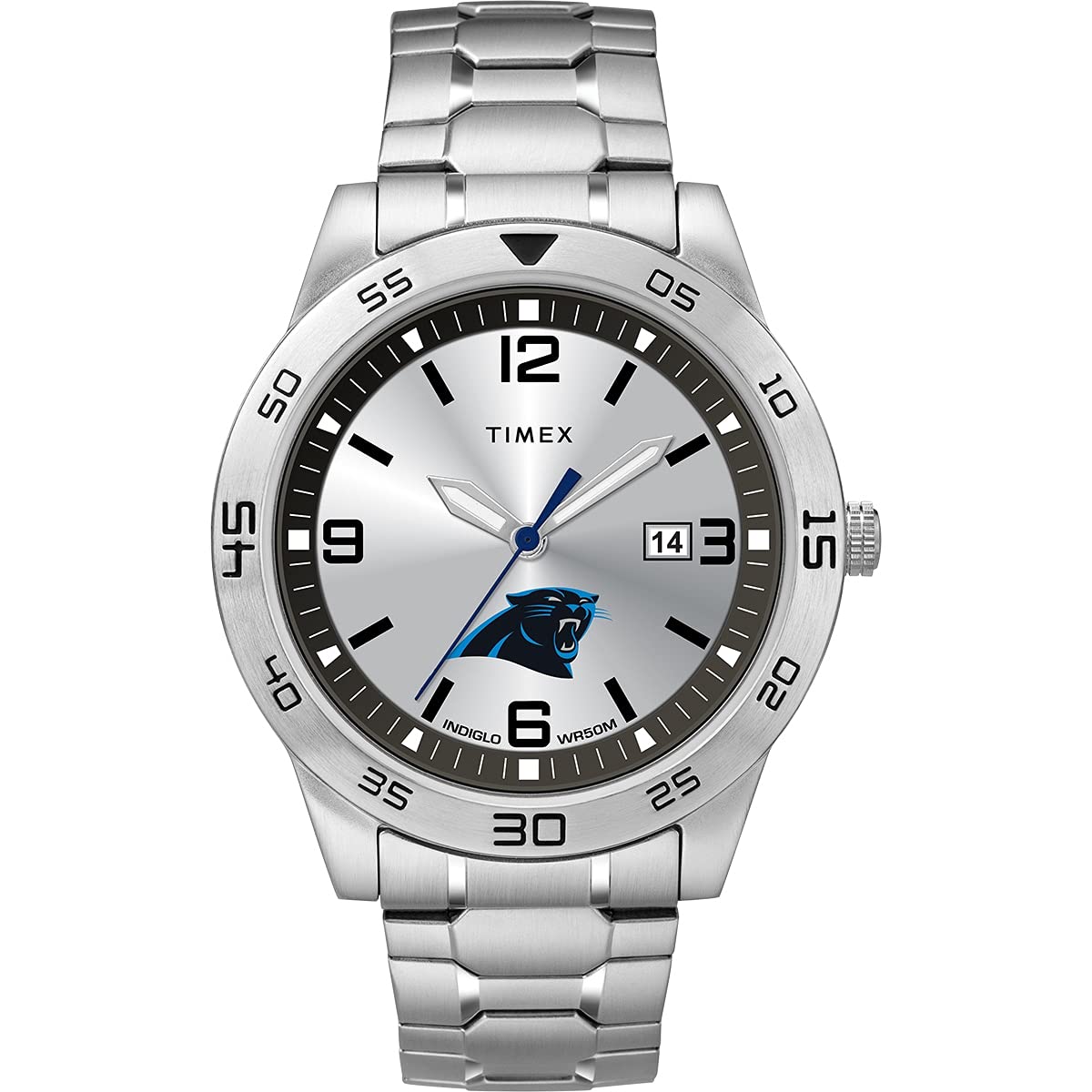 Timex Tribute Men's NFL Citation 42mm Watch - Carolina Panthers with Stainless Steel Expansion Band