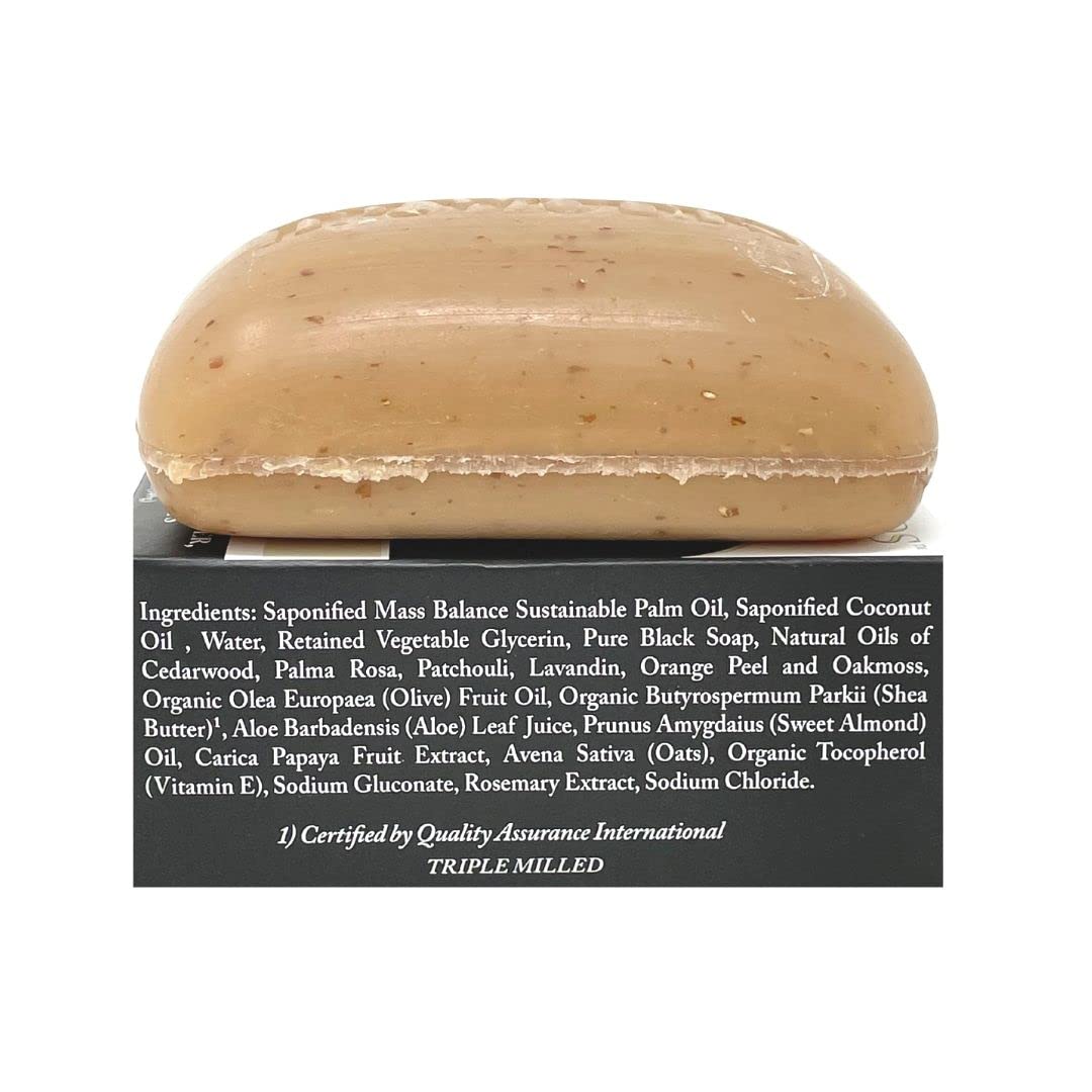 Dr. Woods Raw Black Exfoliating Body Bar with Organic Shea Butter, 5.25 oz (Pack of 3)