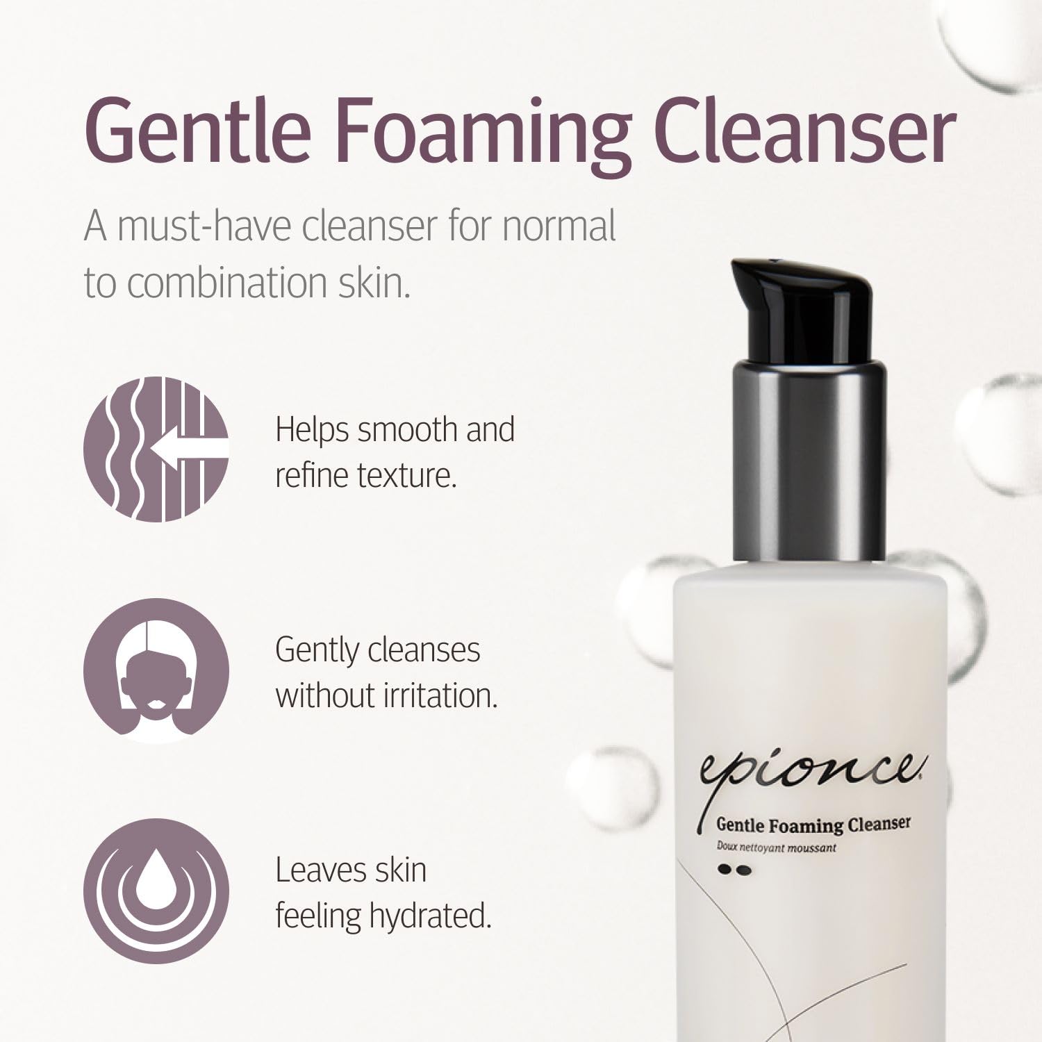 Epionce Gentle Foaming Cleanser - Skin Barrier Repair Gentle Face Cleanser, Facial Cleanser, Dirt & Makeup Remover Cleansing Foa