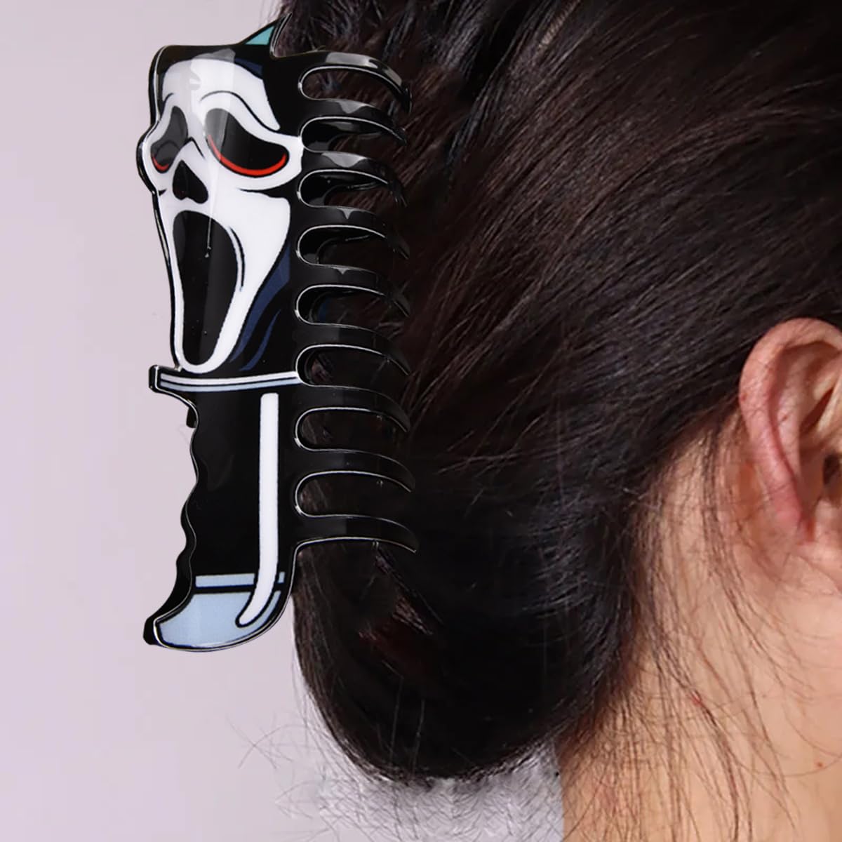 1 Pcs Halloween Hair Clips White Cute Ghost Hair Claw Clips Acrylic Claw Clips Gothic Grace Design Hair Barrettes Cute Ghost Hai