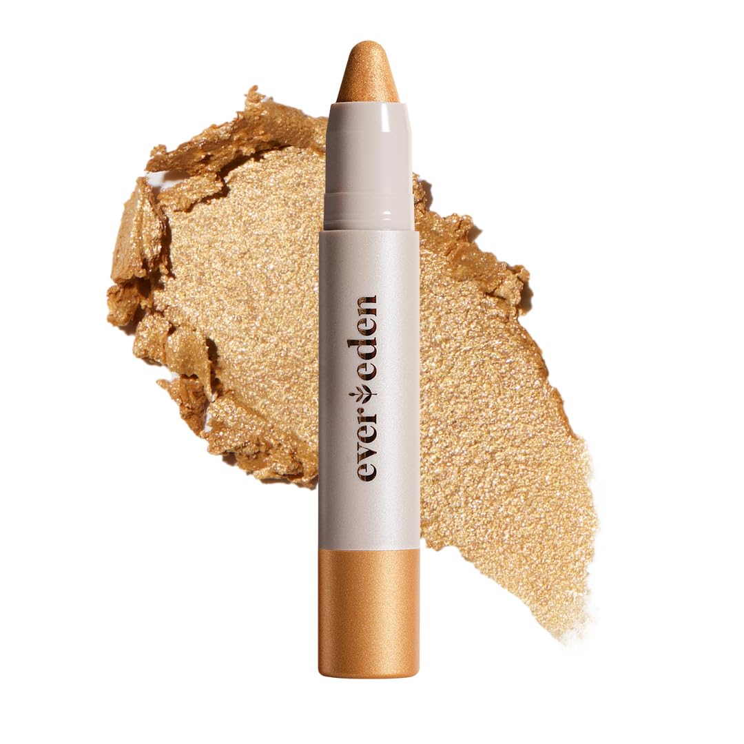 Evereden Kids Fantasy Face Crayon: Gold Shimmer - Non Toxic Kids Makeup & Multi-Purpose Face, Eye, & Lip Crayon - Clean Makeup F