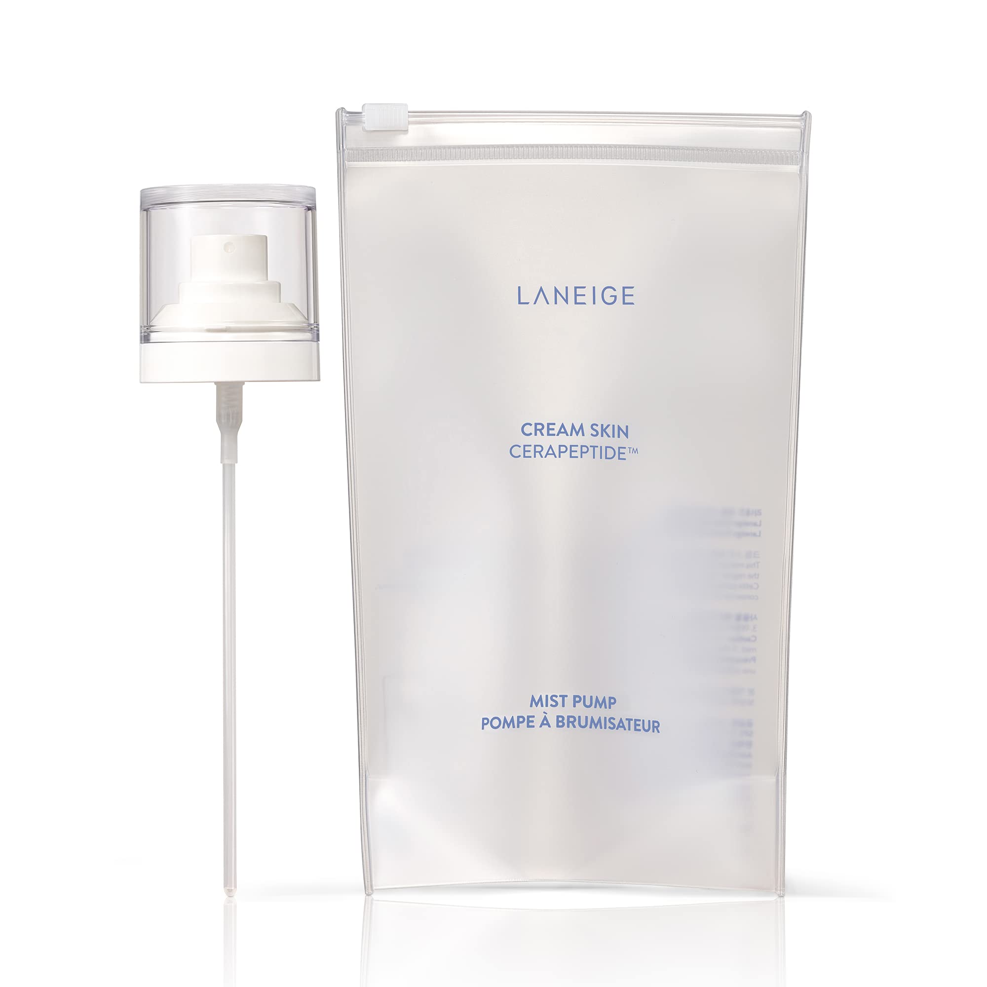 Laneige Cream Skin Refillable Toner & Moisturizer Pump: Korean Milky Toner, Amino Acid, Nourish, Hydrate, Barrier-Boosting, Visi