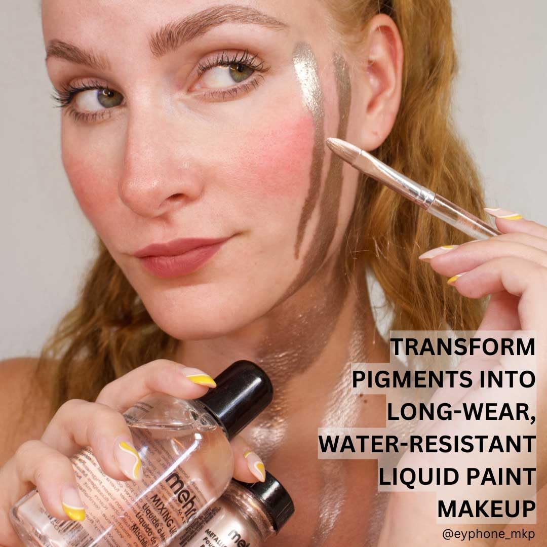 Mehron Makeup Mixing Liquid  Water Resistant For All Day Wear  Multi-Use Makeup Transformer  Eyeliner Mixing Medium  Clear 4.5 F
