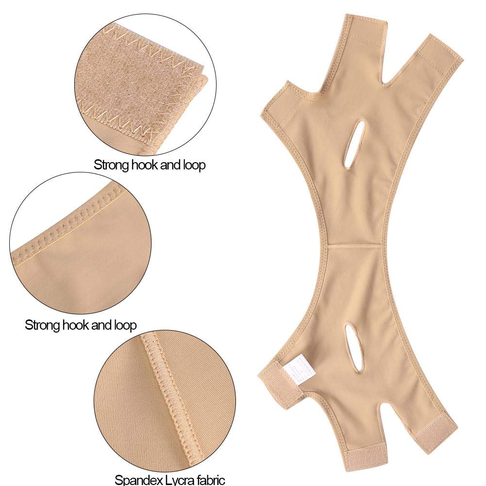 Facial Lifting Slimming Belt, Face Cheek V Shape Lift Up Thin Mask Strap, Face Line Smooth Breathable Compression Double Chin Re