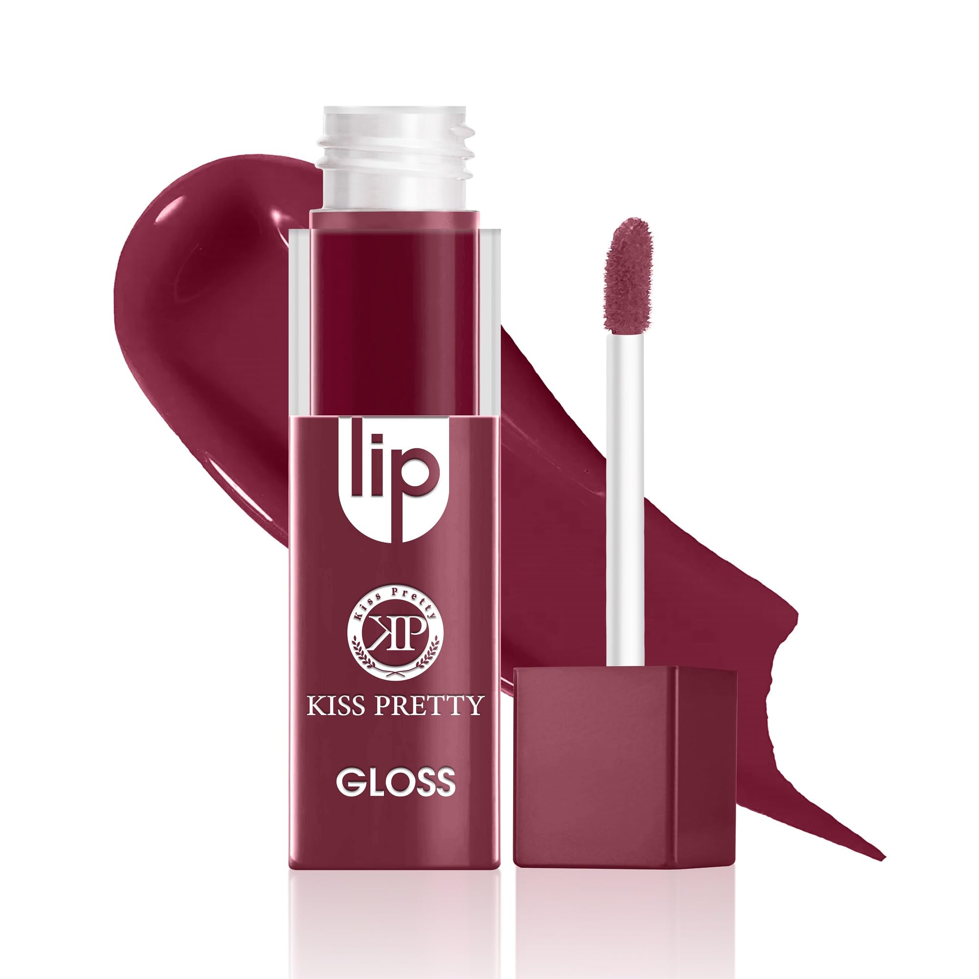 Kiss Pretty Long Lasting Liquid Lip Gloss Lipstick | Highly Pigmented, Non Transfer Matte Lipstick | One Swipe Application, Smud