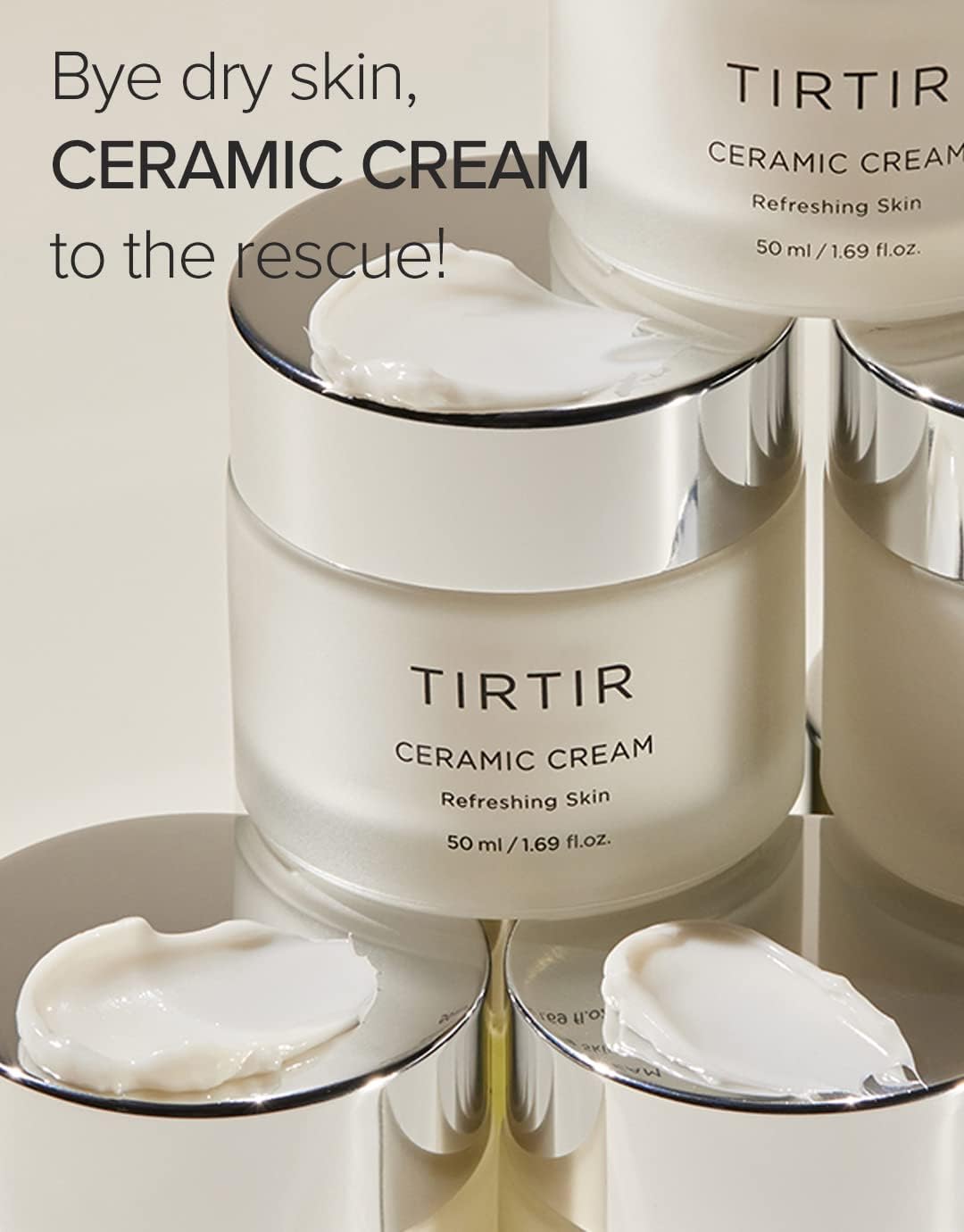 Tirtir Natural Ceramide Cream Moisturizer For Hydrated, Glowing Skin - Shea Butter, Centella Asiatica Extract - Nourishing, Idea