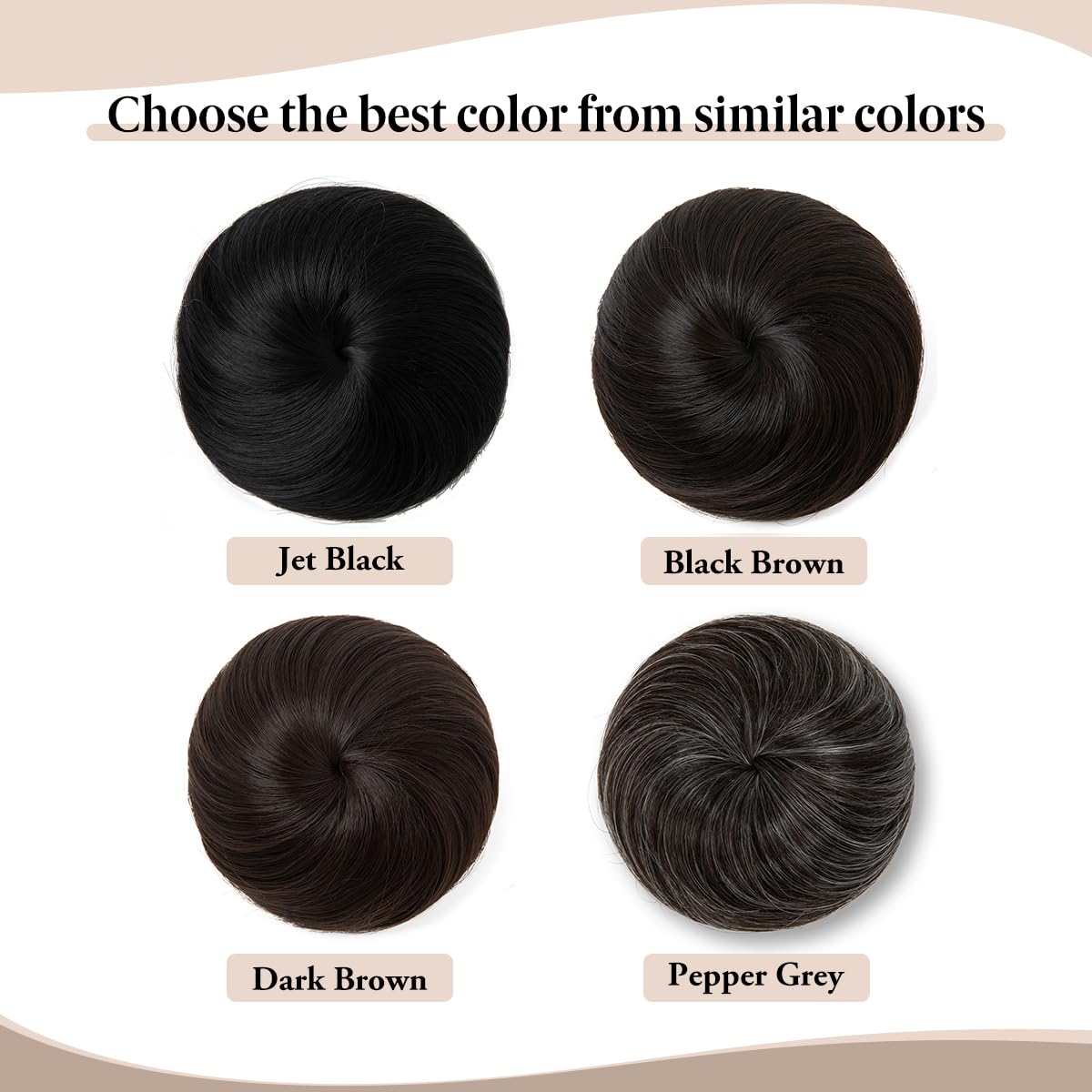 Sarla Black Brown Hair Bun Extension Updo Drawstring Ballet Buns Hair Pieces For Women Girls Lady Synthetic Donut Chignon