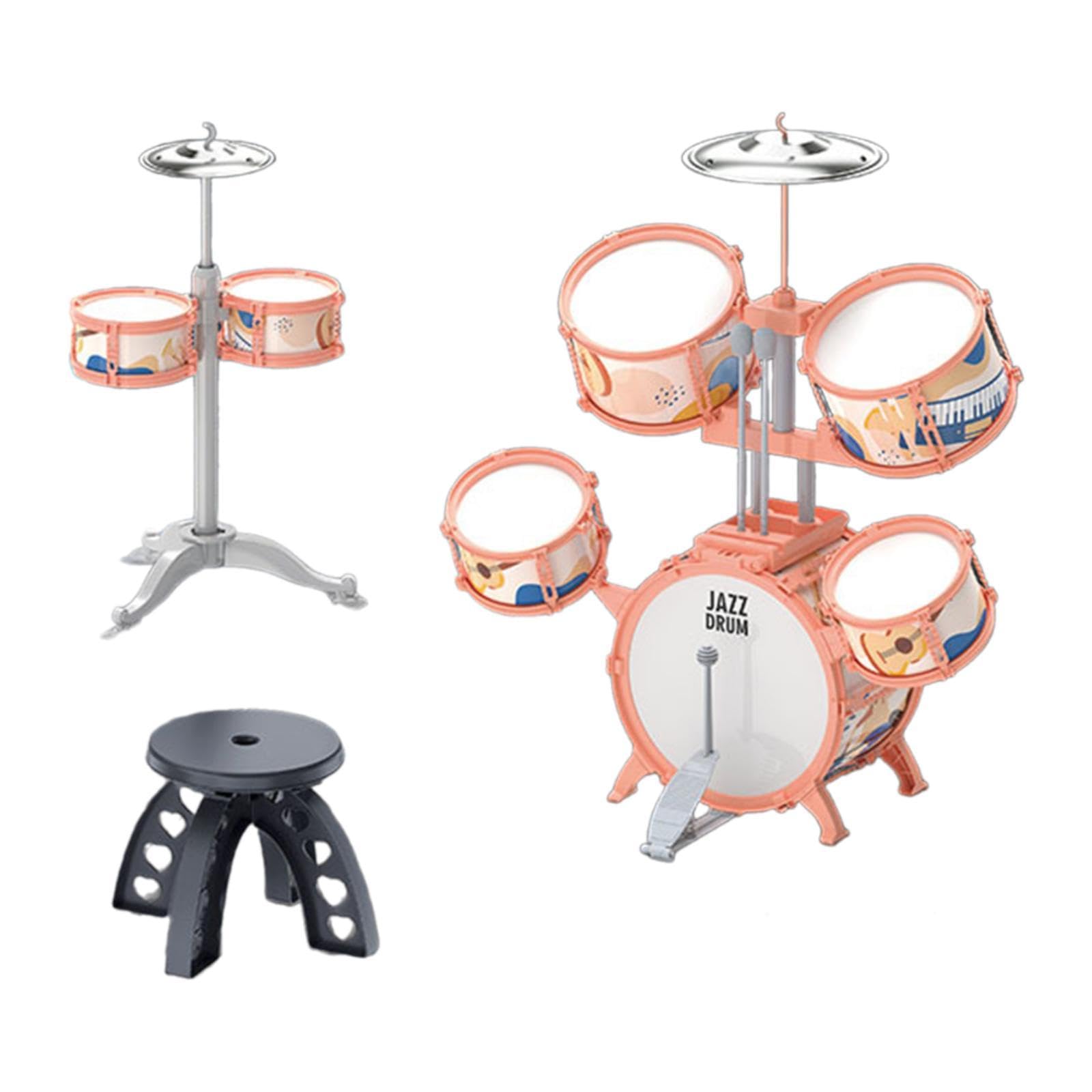 PEXORVA Kids Jazz Drum Toy Kit Early Education Toy for 414 Age Girls Boys Versatile Style D|Musical Instruments & Gear| Percuss