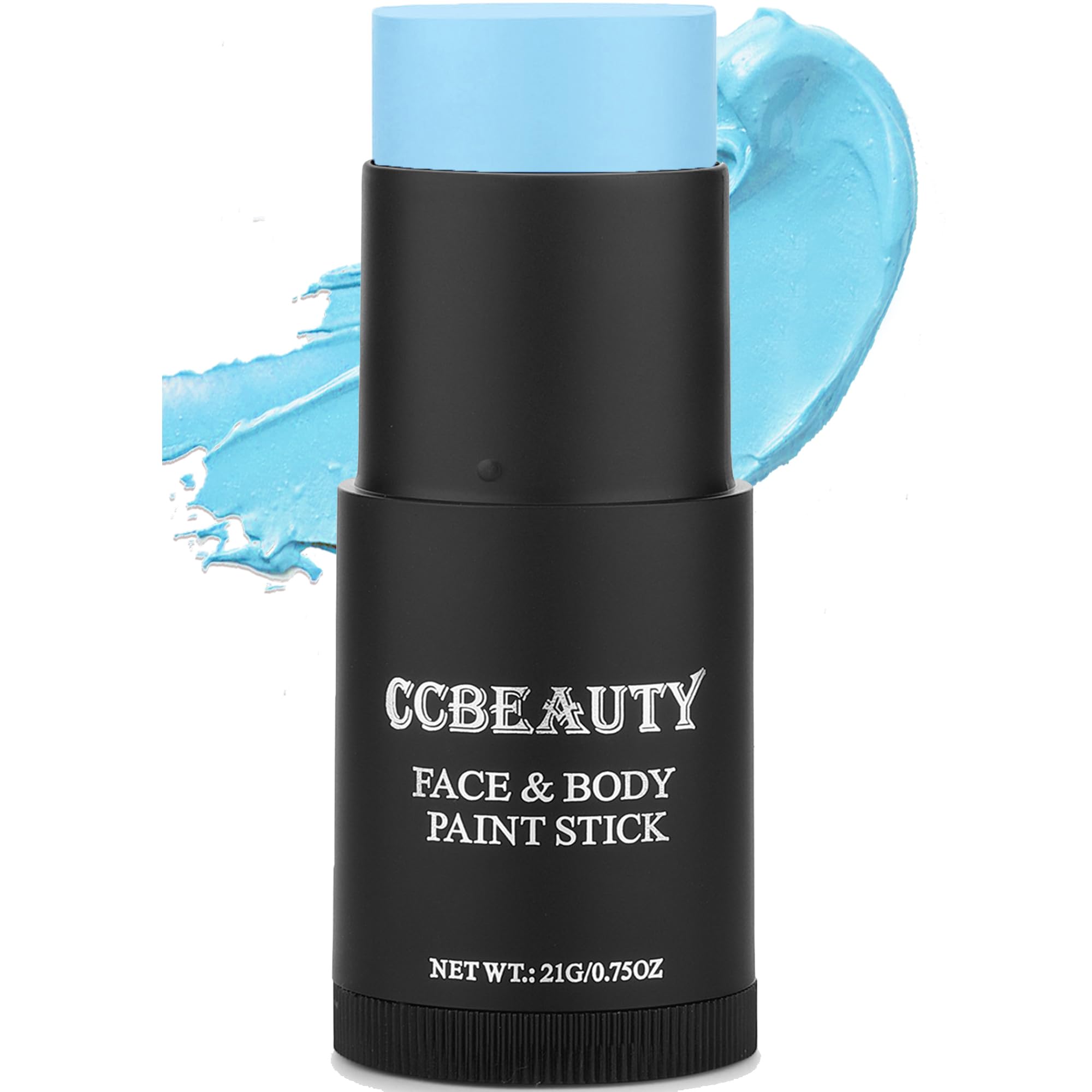 CCBeauty Light Blue Face Body Paint Stick, Blue Eye Black Sticks for Sports, Grease FacePaint Makeup, Hypoallergenic Foundation 