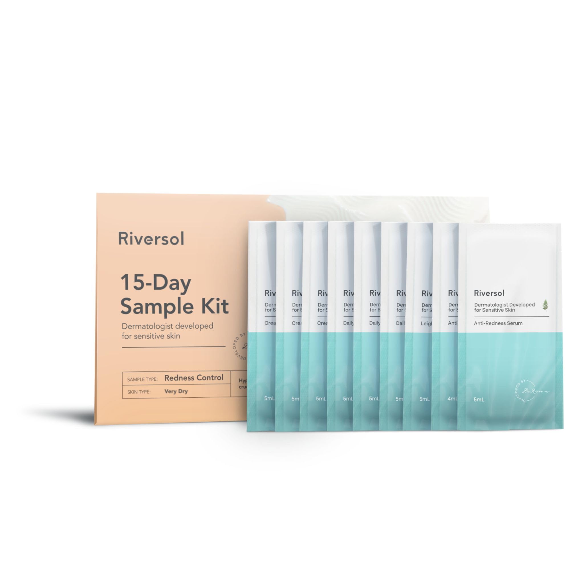 Riversol Rosacea Relief Skincare Kit | 3Step Rosacea Skin Care Routine | Travel Size Skincare Set for Sensitive Skin | Dermatol
