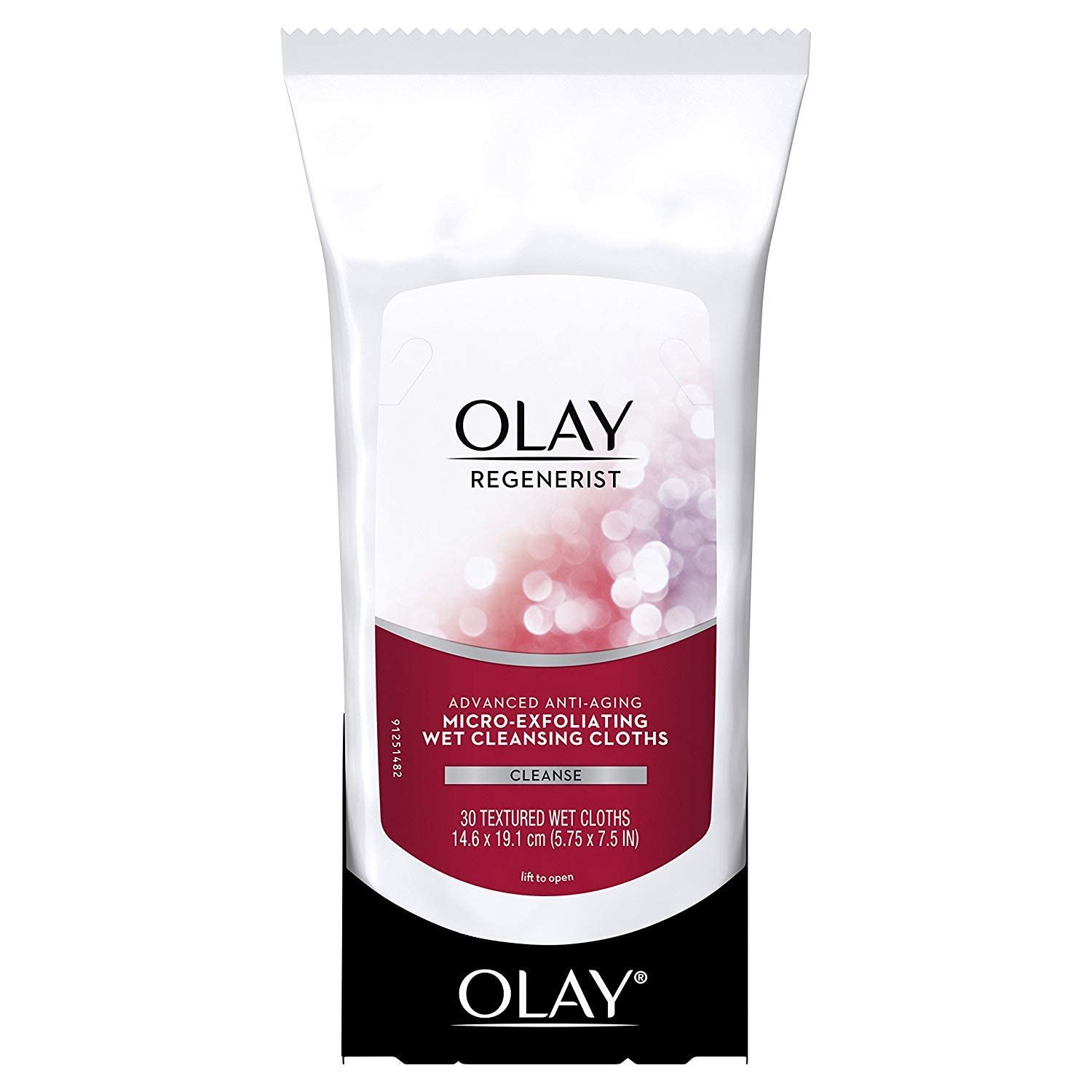 OLAY Regenerist Advanced Anti-Aging Micro-Exfoliating Cleansing Cloths 30 Each (Pack of 5)