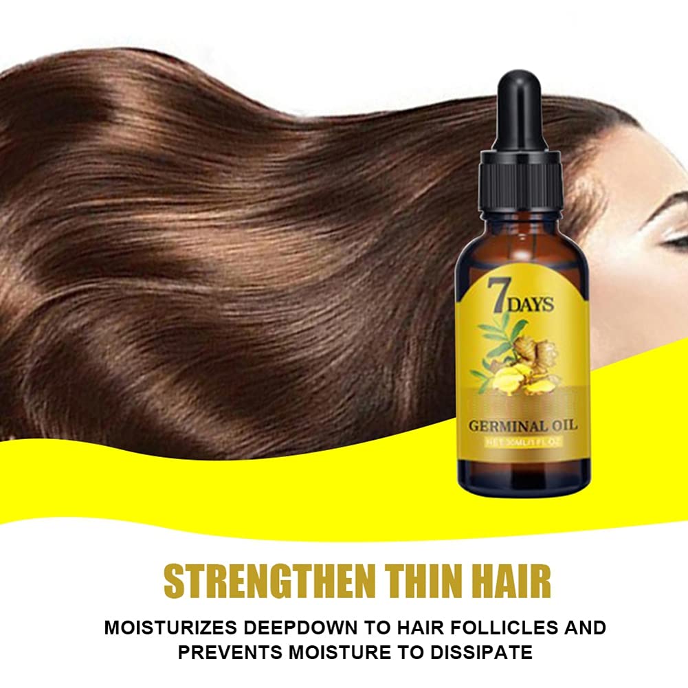 Ginger Hair Growth Serum for Scalp Massage, Hair Follicle Treatment, Hair Care - Germinal Essence Conditioner for Regrowth & Los