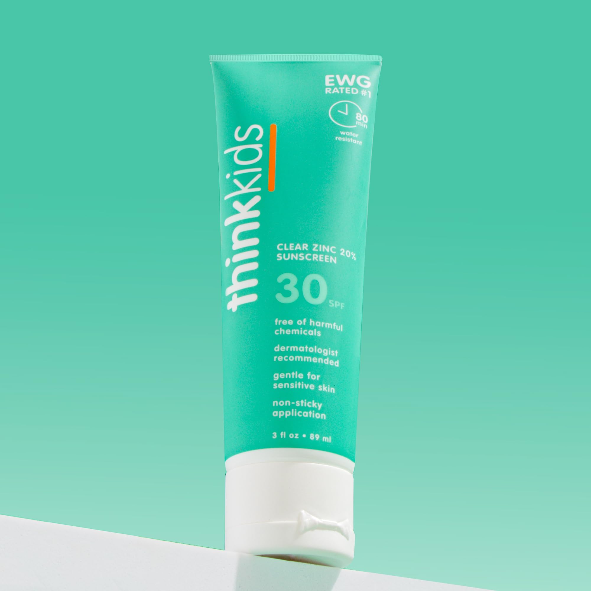 Thinkbaby Kids Clear Zinc Sunscreen Spf 30, 3 Fz
