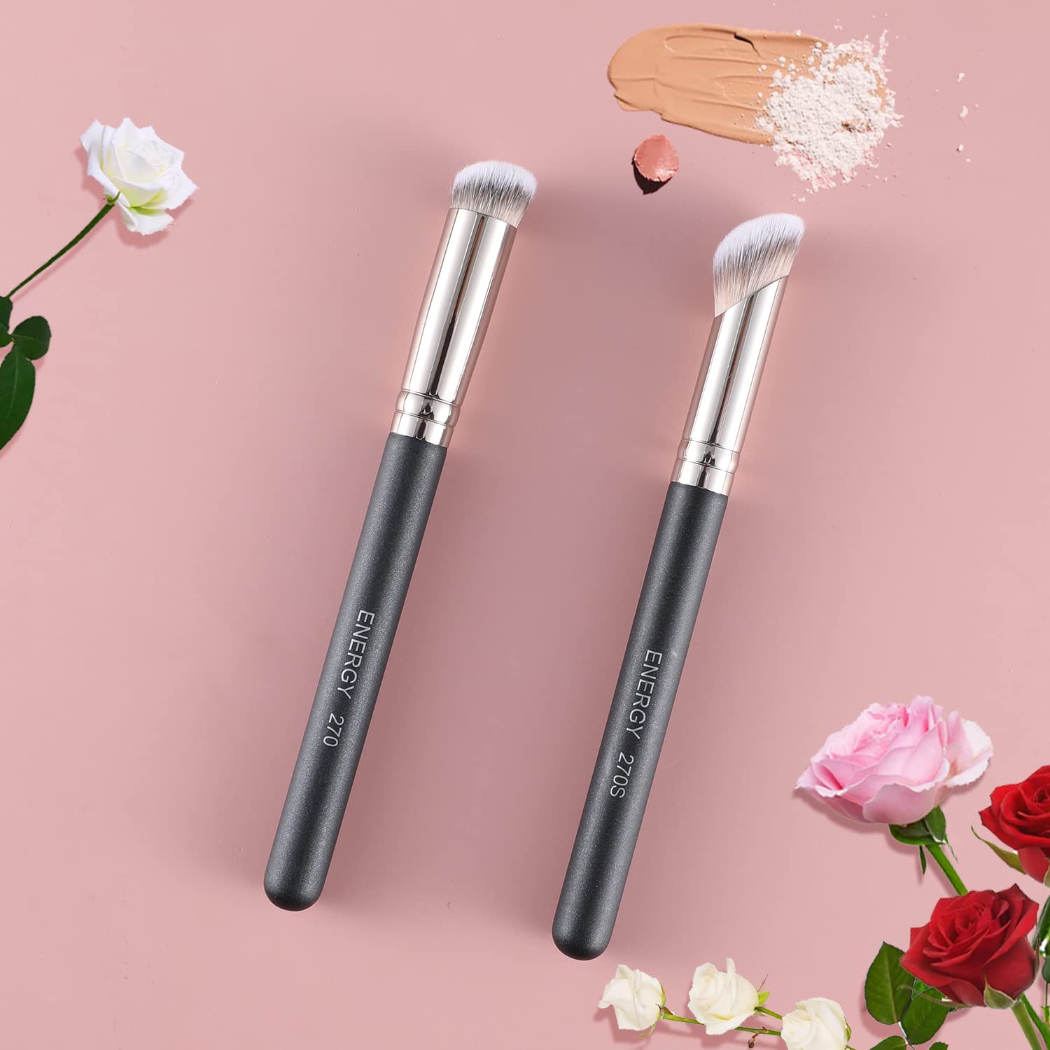 Concealer Brushes,Energy Concealer Blending Brush Under Eye For Eyebrows Nose Contour Brush 270270S