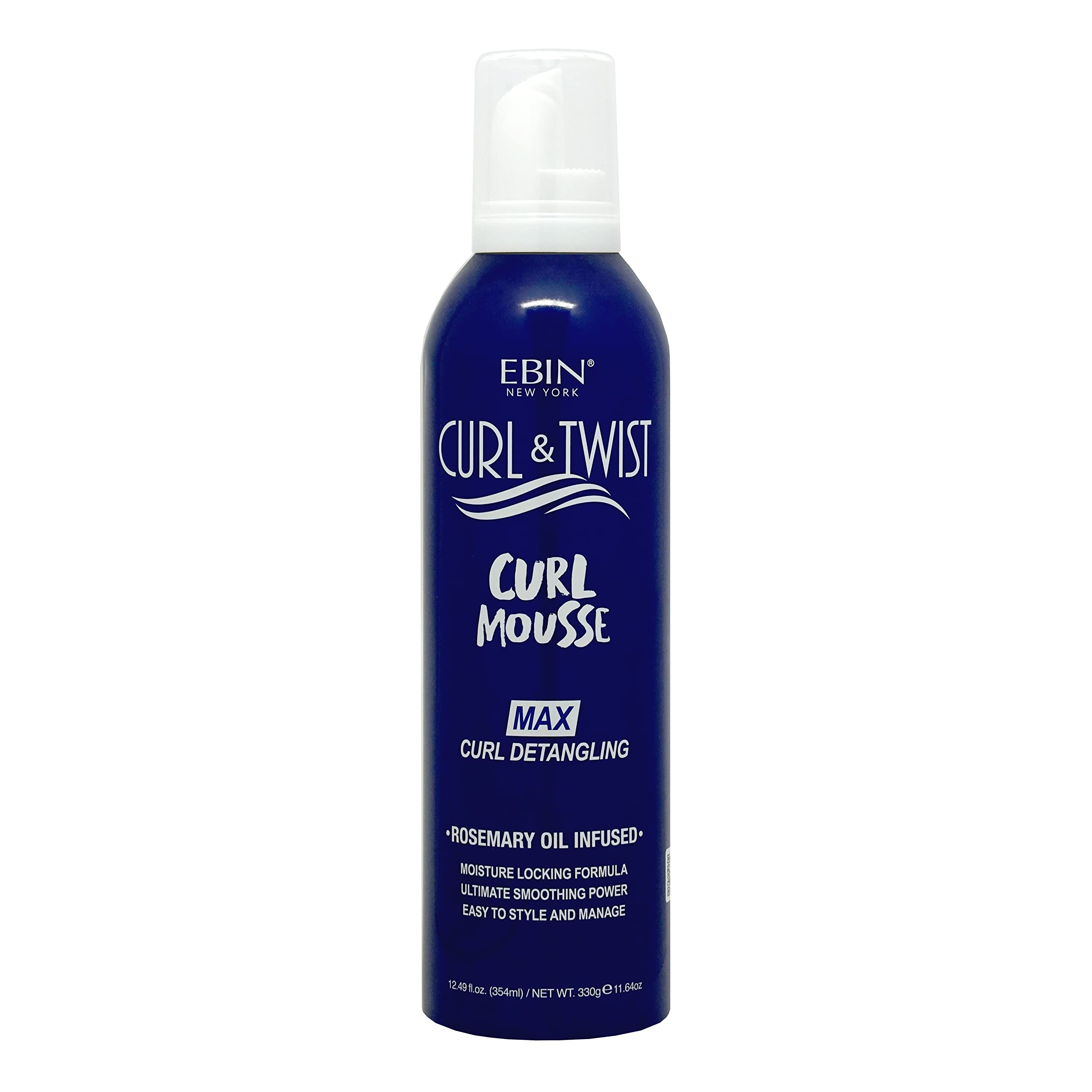 Curl & Twist Supreme Curl Detangling Mousse 12.49 fl oz/354ml Infused with Rosemary, Olive, and Castor Oil Adds Moisture to Prev