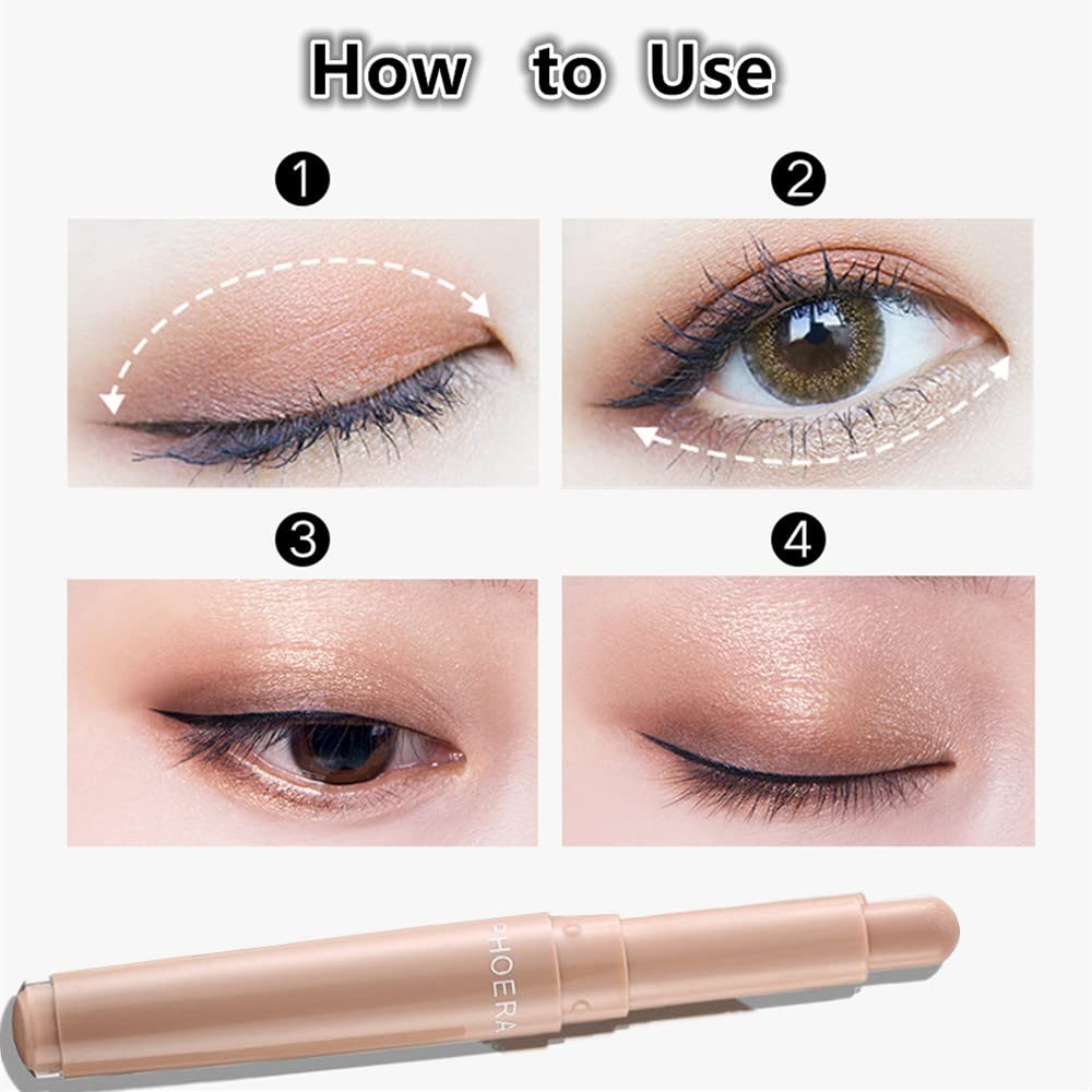 Go Ho Matte Eyeshadow Stick,Eyeshadow Pencil Crayon Brightener Stick, Waterproof Cream Eyeshadow Pen Smooth Easy To Color,104# S