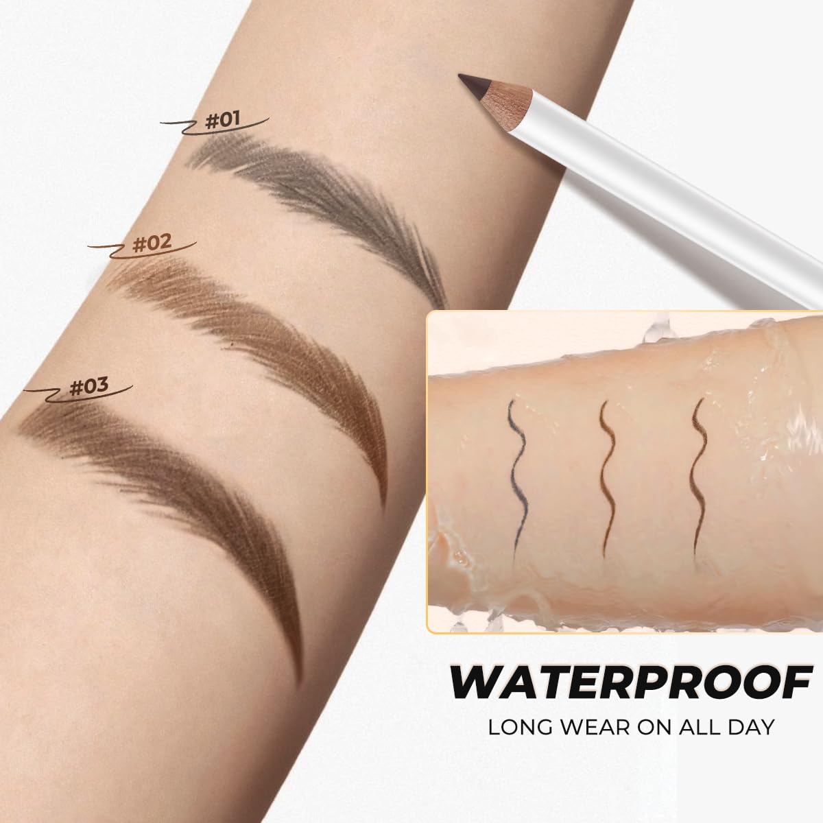 SACE LADY Eyebrow Pencils for Women, Brown Eyebrow Pencil with Hair Like Strokes, Waterproof Eye Brow Pen Set Built-in Sharpener