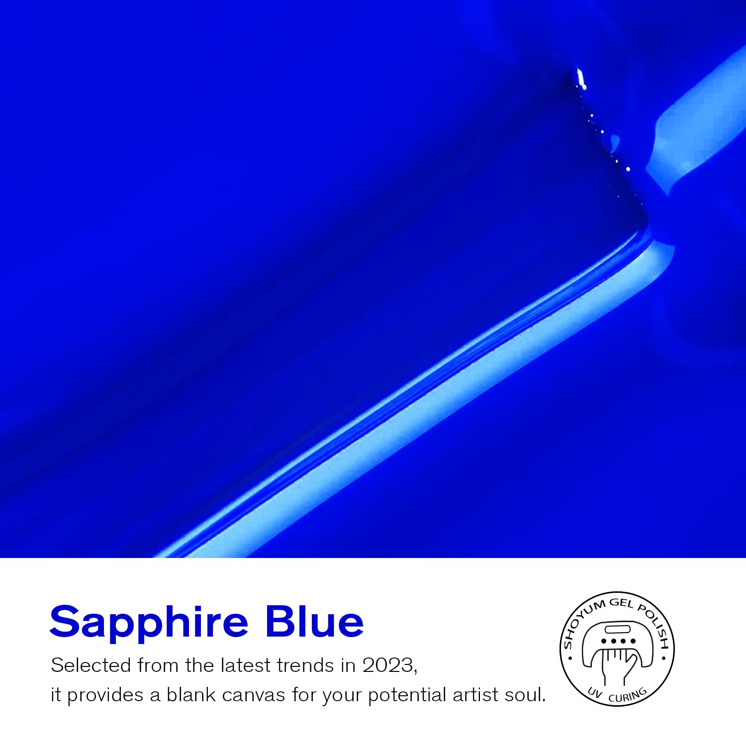 Shoyum Royal Blue Gel Nail Polish, 15Ml Sapphire Blue Gel Polish Color Soak Off Uv Led Spring Summer Royal Blue Nail Polish Art