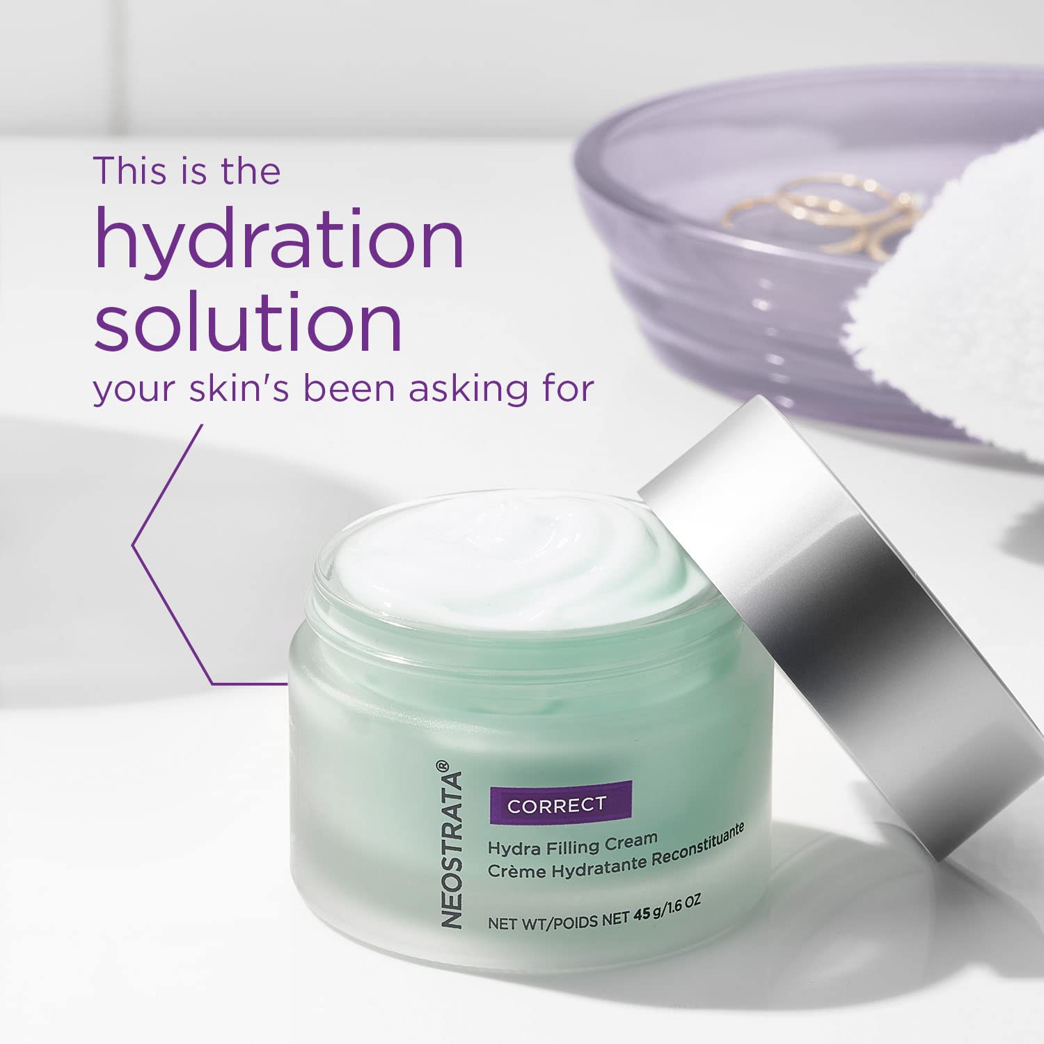 NEOSTRATA Hydra Filling Cream Anti-Wrinkle Concentrate with Hyaluronic Acid Non-Comedogenic, 1.6 oz.