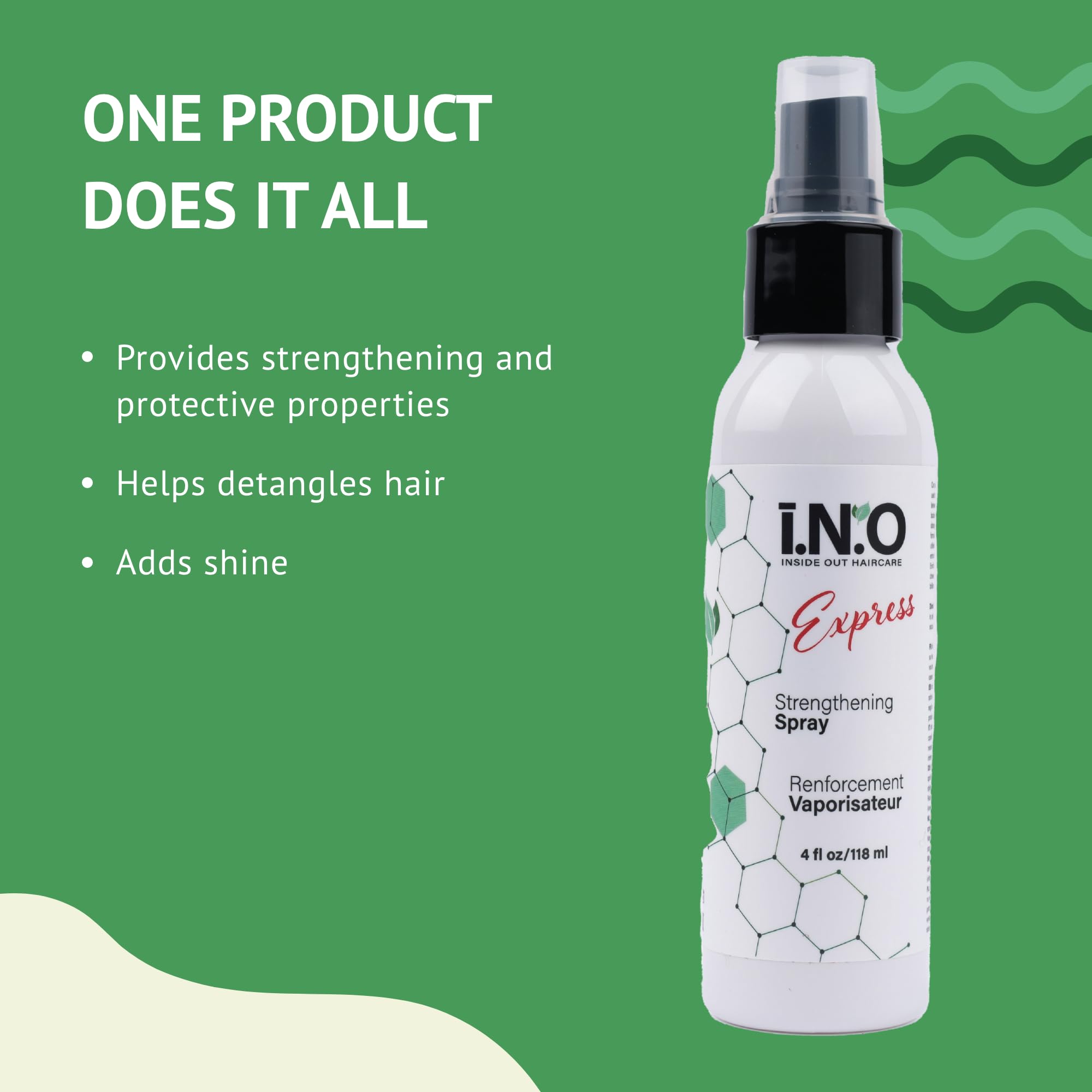 Earthly Body Inside Out Haircare Strengthening Express Spray - 4 fl oz - Strengthens, Detangles & Adds Shine - Vegan & Cruelty F