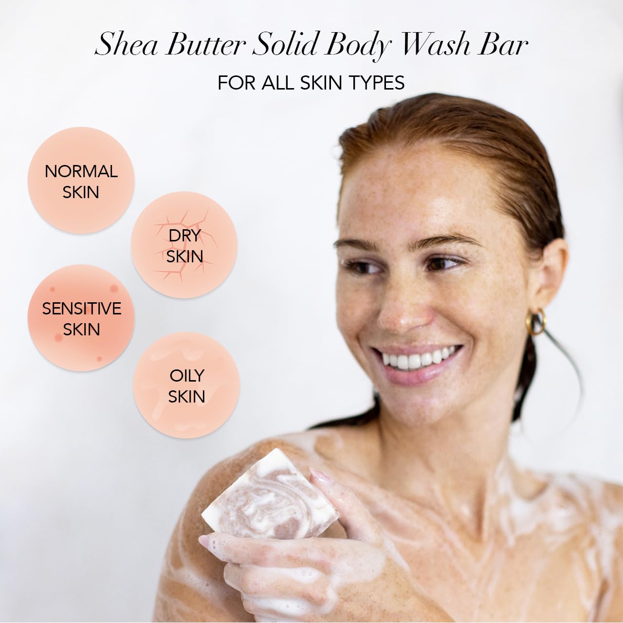 Kitsch Shea Butter Exfoliating Bar Soap For Women | Made In Us | Hydrating & Moisturizing Shea Butter Solid Body Wash Bar | All