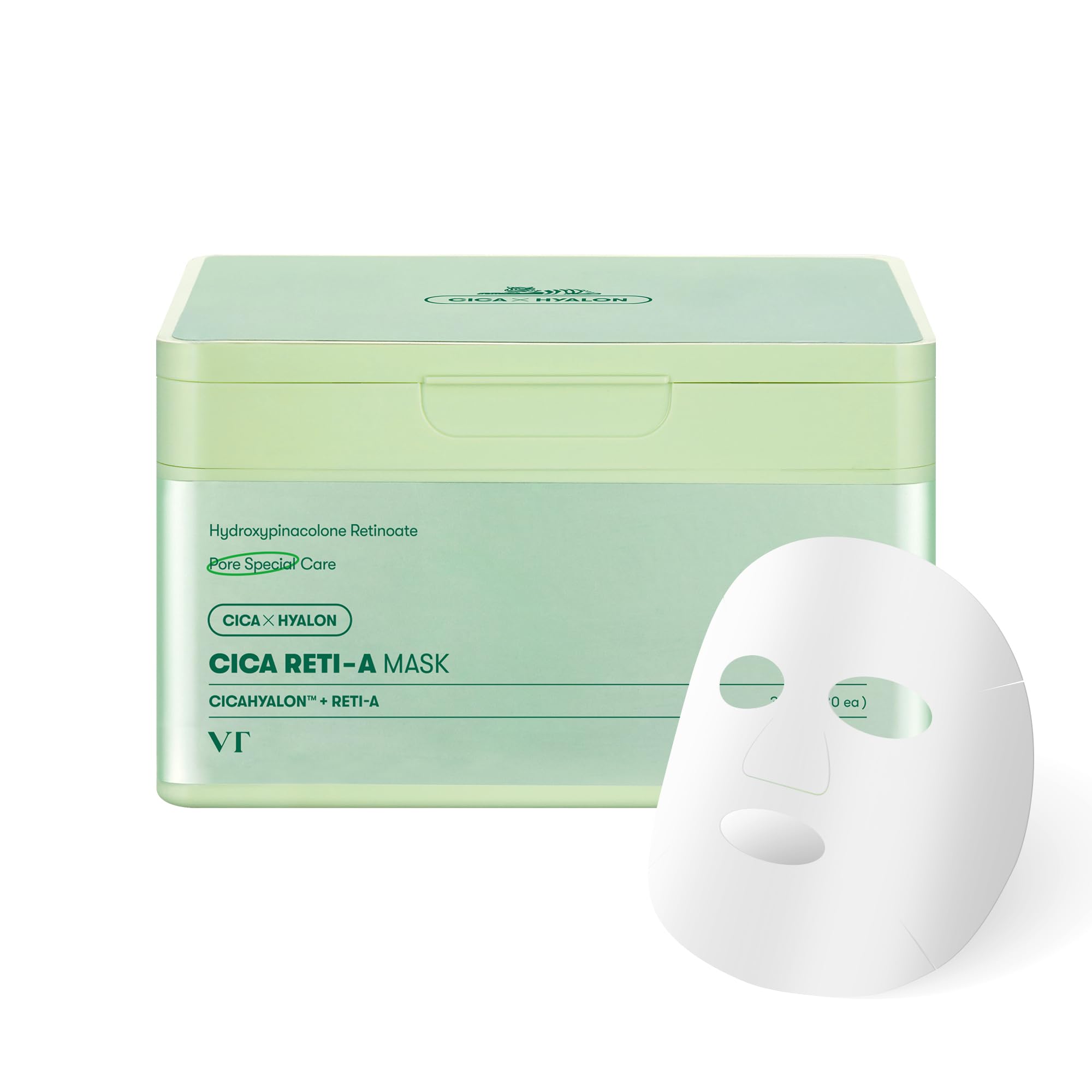 Vt Cosmetics Cica Reti-A Mask Sheet 30 Pcs, Retinol Complex For Daily Care 12.34Oz(350G)