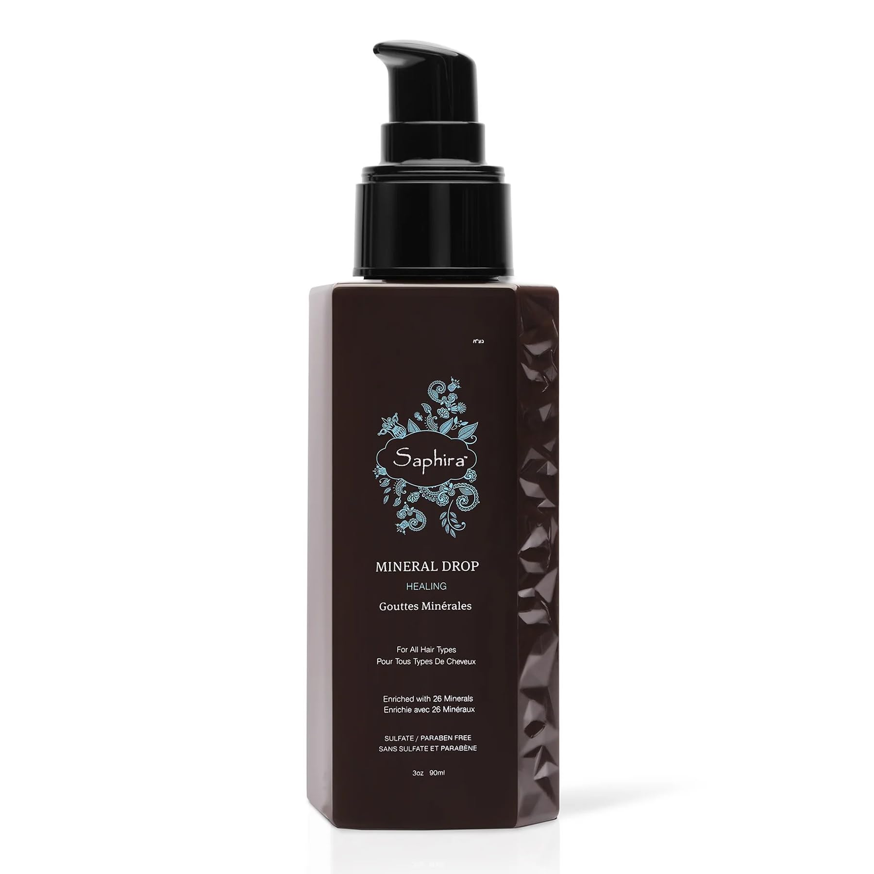 Saphira Mineral Drop Hair Serum for Hair Growth and Frizz Control, Softens, Heals and Styles All Hair Types, Sulfate-Free, Parab