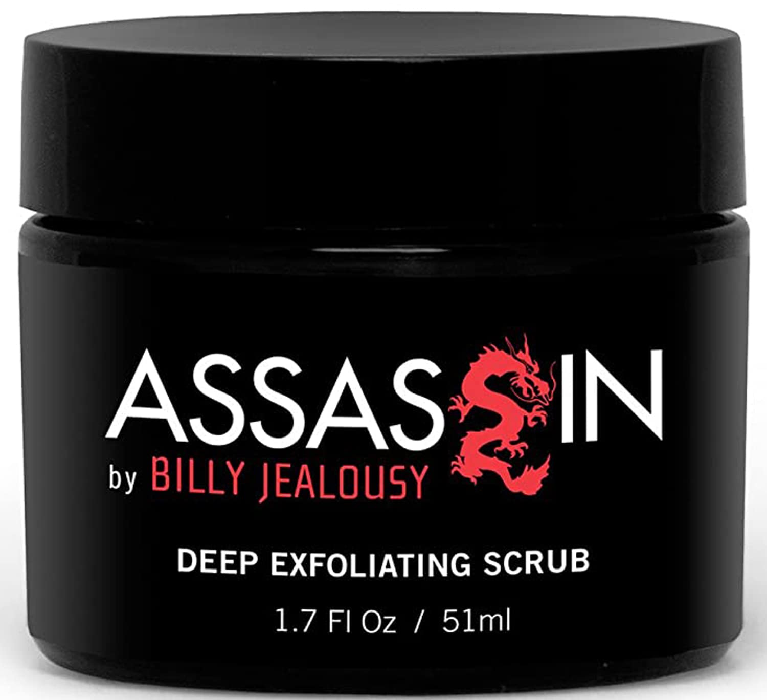 Billy Jealousy Assassin Deep Exfoliating Scrub, Mens Daily Facial Cleanser with Walnut, Almond and Vitamin E, Moisturizing Face 