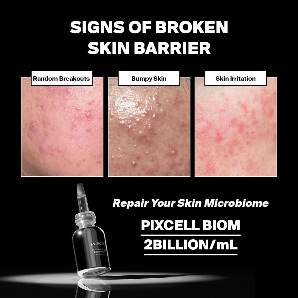 Purcell Pixcell Biom 2B/Ml - Restores Skin Barrier With Bifida, Lactobacillus Ferment Lysate, Korean Probiotic Drops For Acne Pr
