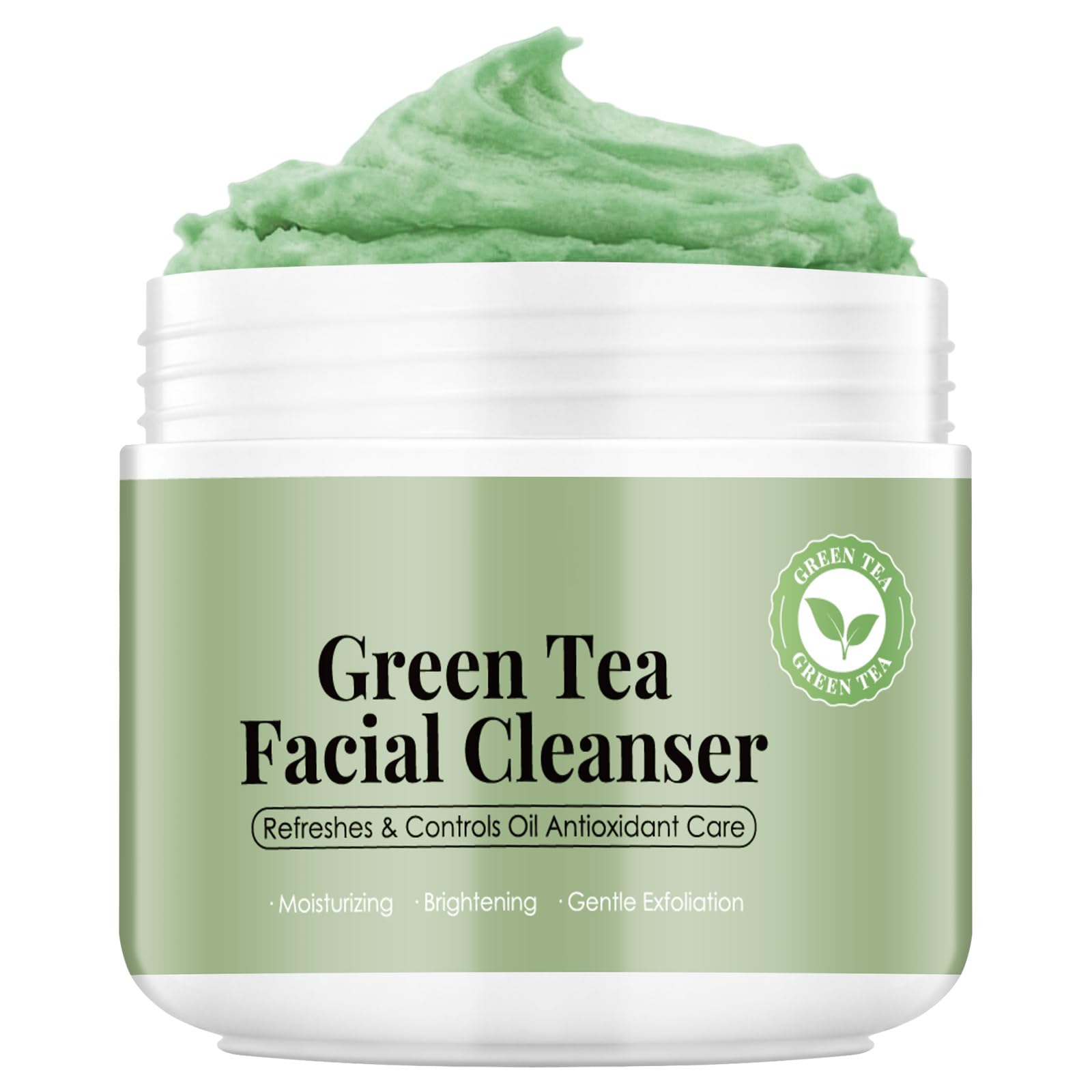 OUPEICHARM Green Tea Mochi Face Cleanser Wash Cream,Moisturizing,Deep-Cleansing,Oil Control,Makeup Cleansing Balm for Women for 