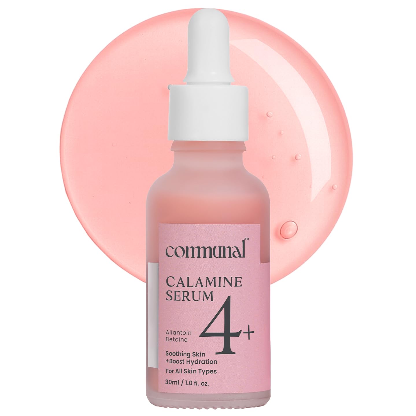 Communal Calamine 4% Face Serum 30Ml With Allantoin & Betaine | Soothing Oil Control Face Serum For Oily, AcneProne & Sensitive