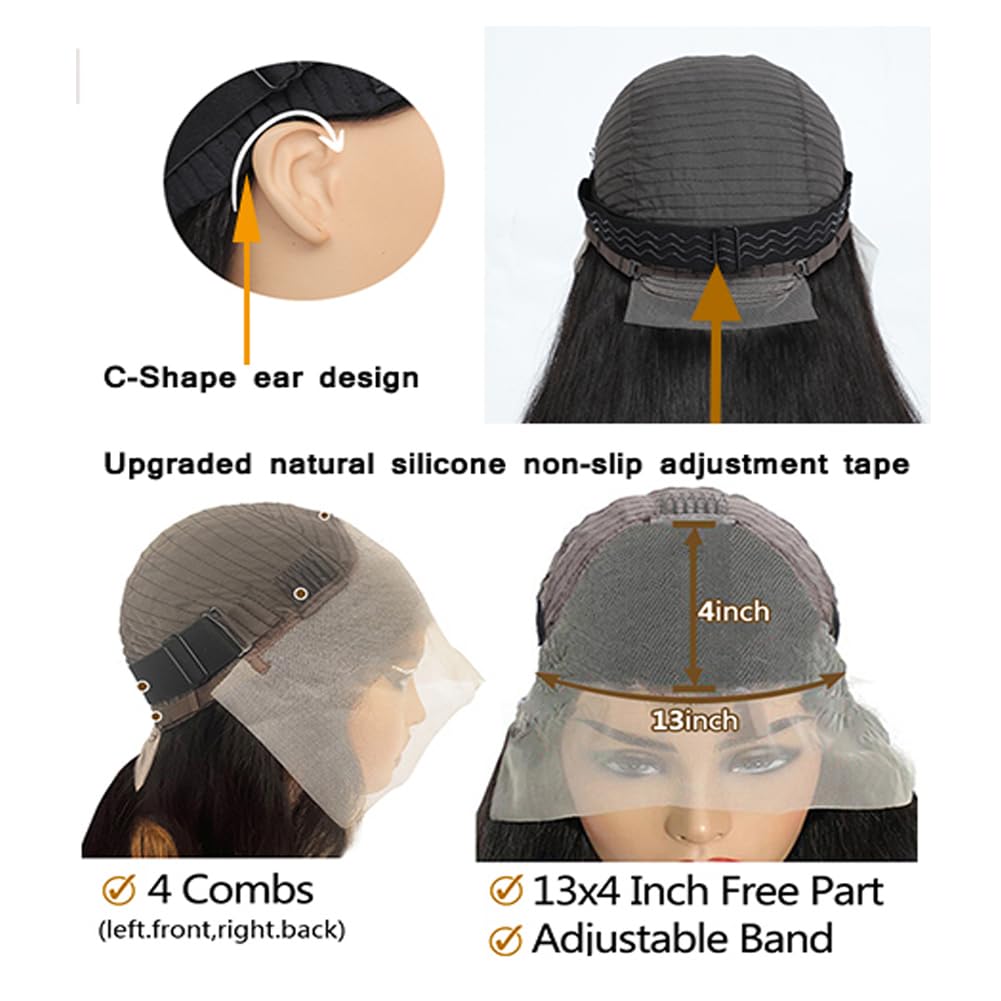 Bestfun 220% Density 1B/27 Balayage Highlight Lace Front Wig Human Hair Pre Plucked 13X4 Hd Lace Ombre Body Wave Wig Glusless Wi