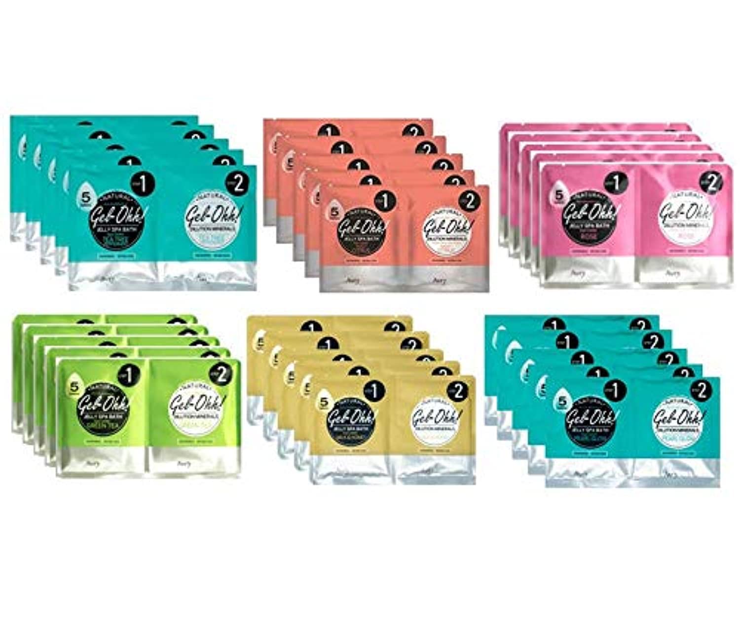 Avry Gel Ohh Spa Pedicure Footbath - Gel Oh - Combo3 - Combo Pack 5 Of Each Fragrance - 30 Total!!!