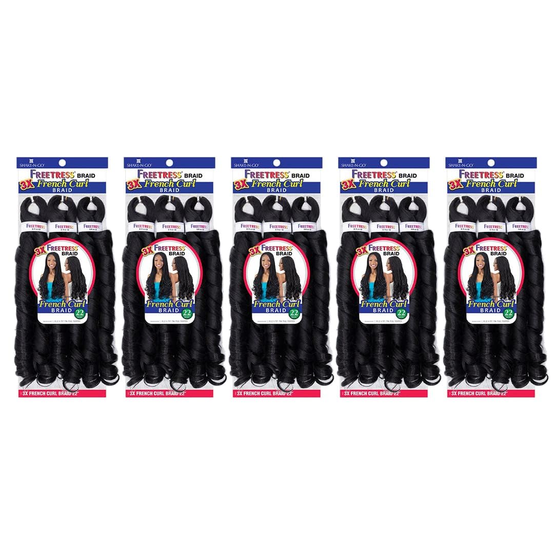 Freetress 3X French Curl Braid 22'' (5 Pack, 1)