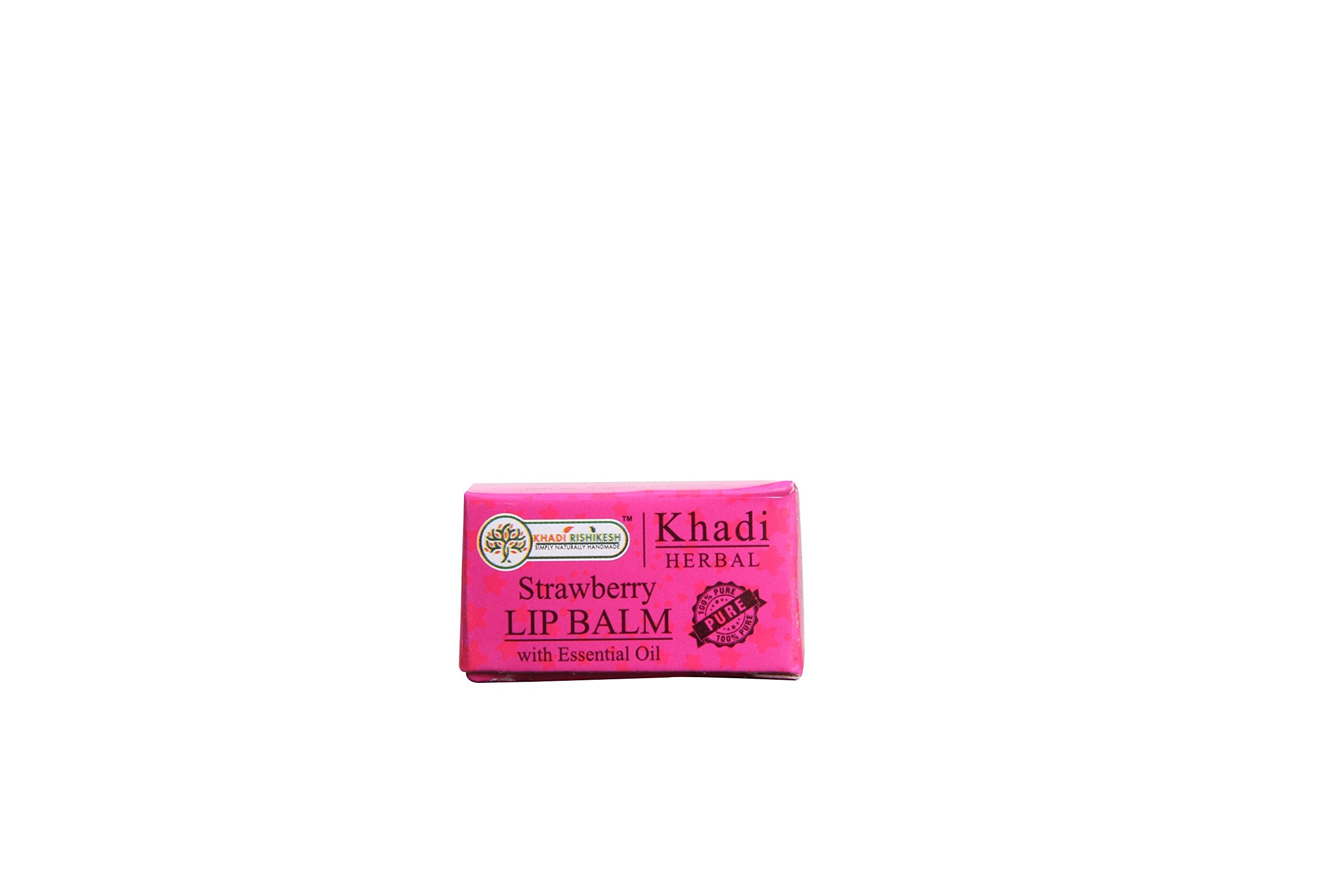 Khadi Rishikesh Herbal Strawberry Lip Balm  8Gm Pack