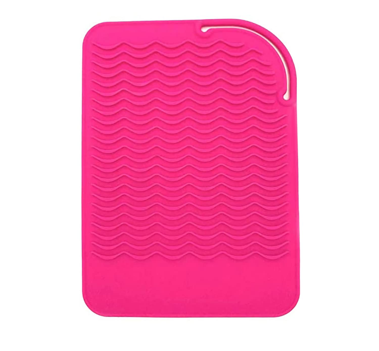 Heat Resistant Mat for Curling Iron, Flat Irons and Hair Straightener Hair Styling Tools 9 x 6.5, Food Grade Silicone, Pink