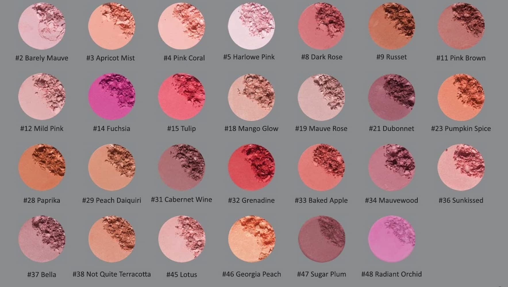 Pure Ziva Dark Rose Red Pink Rouge Magenta Blush Pressed Cheek Color Contour Powder, Talc & Paraben Free, 4 Grams, No Animal Tes