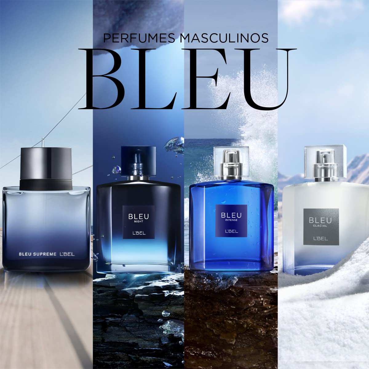 L'Bel - Bleu Intense Night Perfume for Men Long Lasting 100 ml