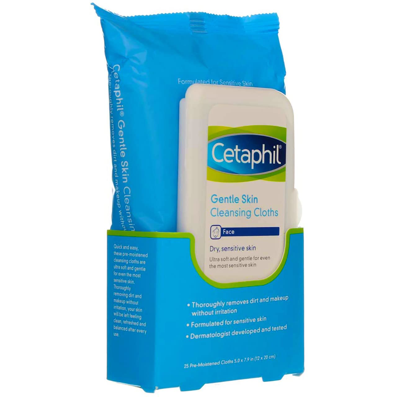 Cetaphil Gentle Skin Cleansing Cloths, 25 Sheets (Pack Of 4)