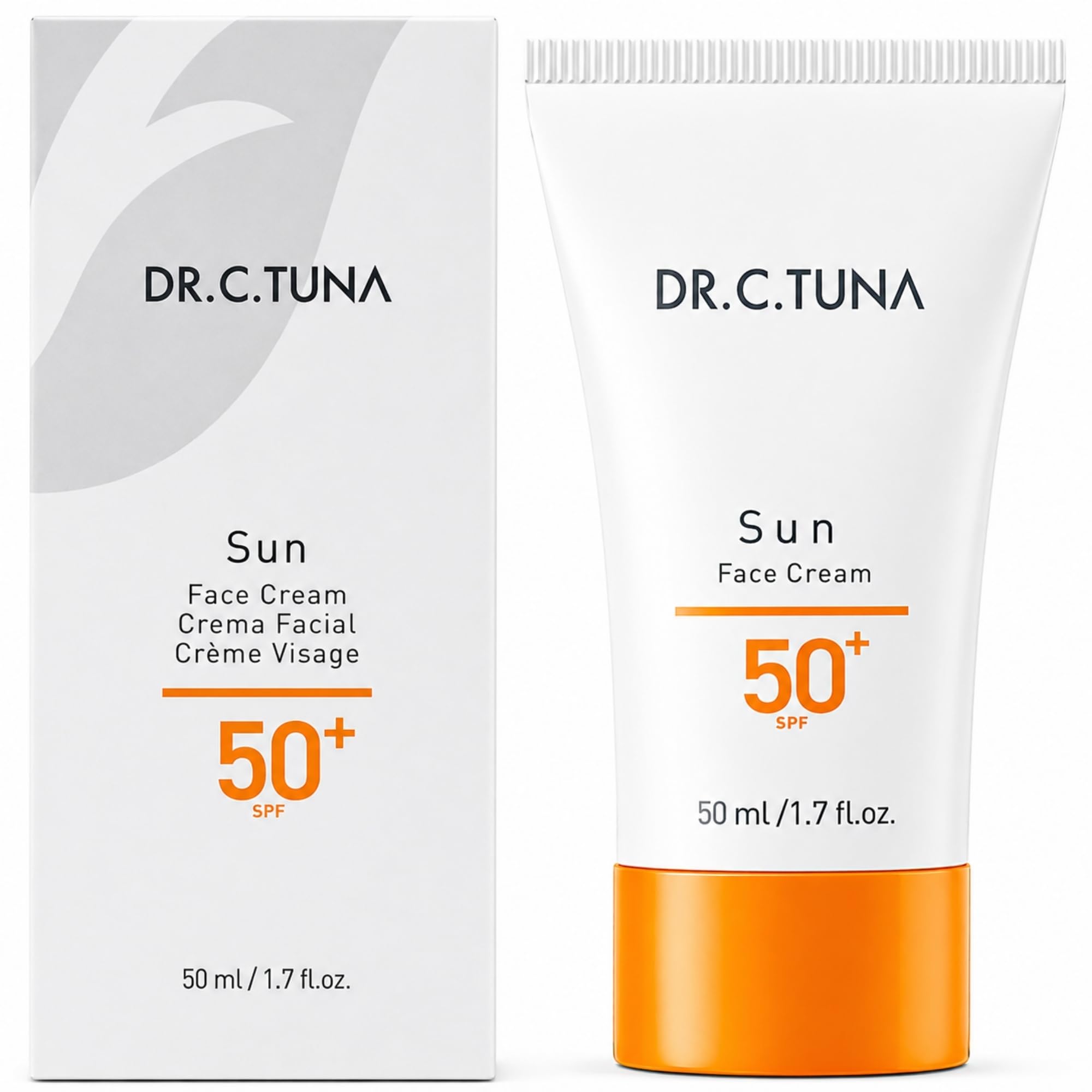 FARMASi Dr. C. Tuna Sun Face Cream Care SPF 50, Broad Spectrum UVA UVB Protection, Lightweight Water Resistant Sunscreen Lotion 