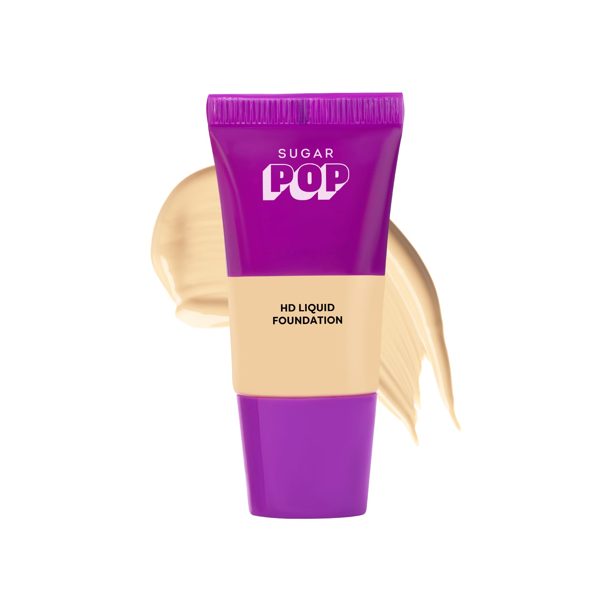Sugar Pop Hd Liquid Foundation Tube With Spf 30 | Lasts Upto 16Hrs | Full Coverage | Water-Resistant | Matte Finish | 18Ml - 01 