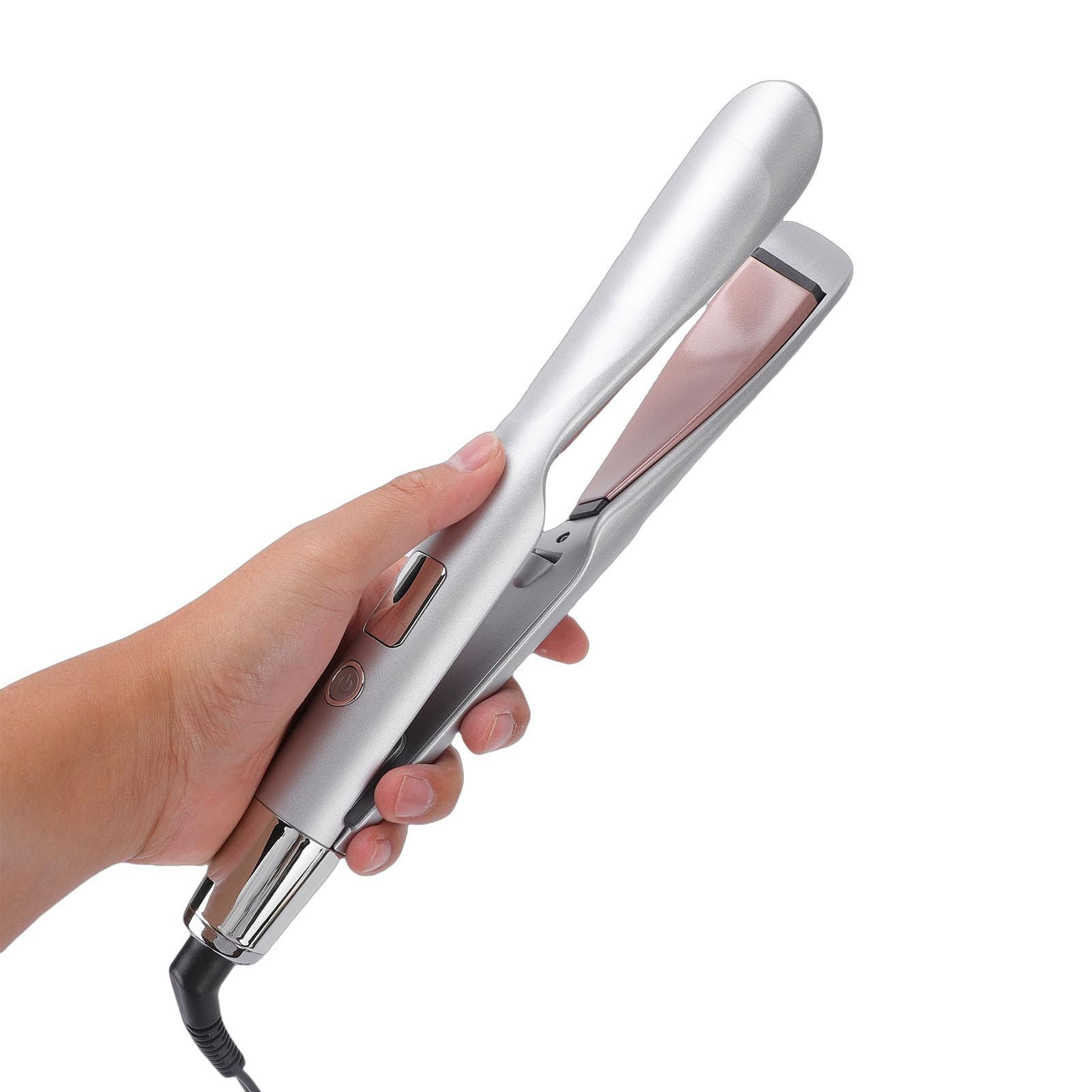 YUYTE Twist Flat Iron, 2 in 1 Hair Straightener and Curling Wand with LED Display and 11 Temperature Settings, with Rotating Pow